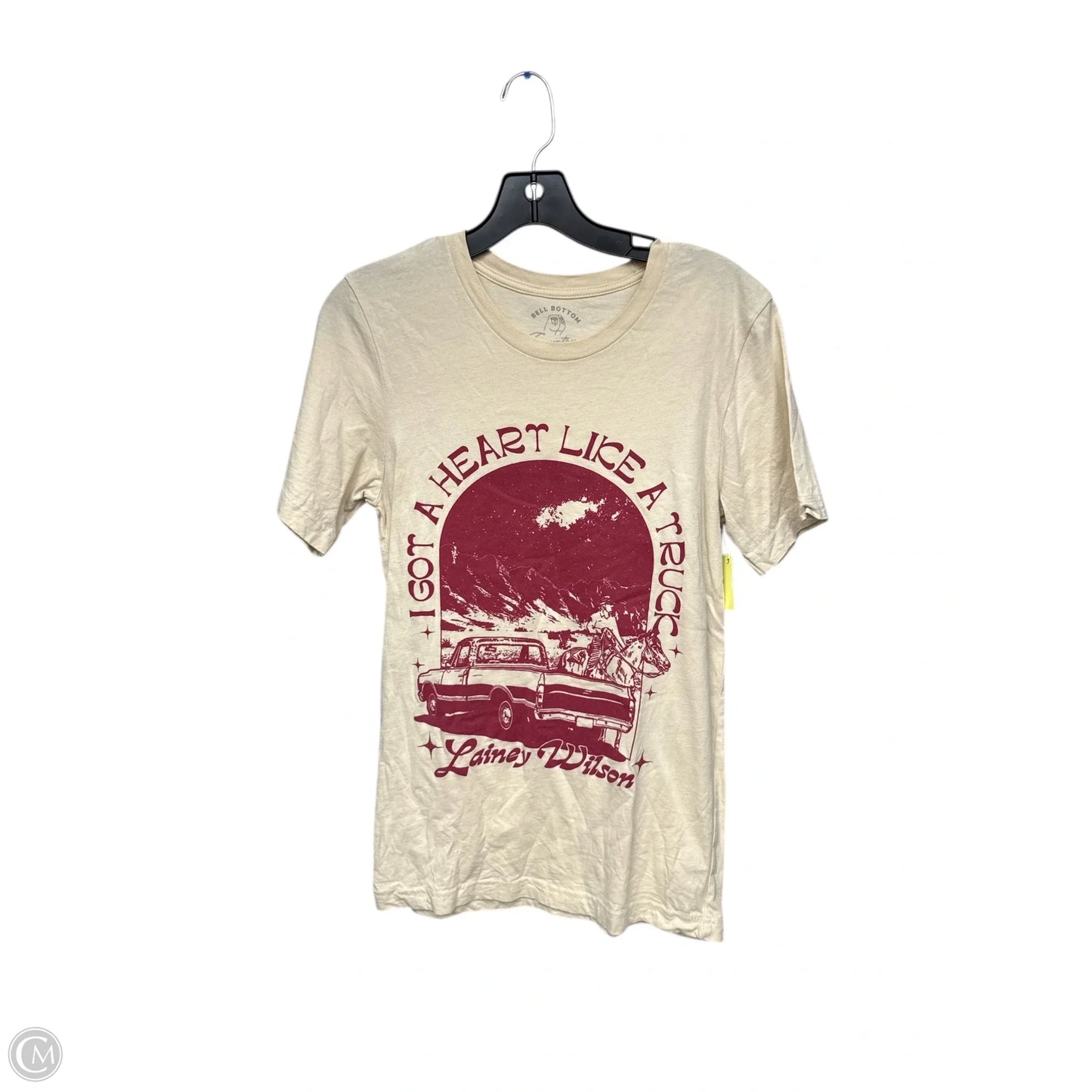 Top Short Sleeve By Clothes Mentor In Cream & Red, Size: S