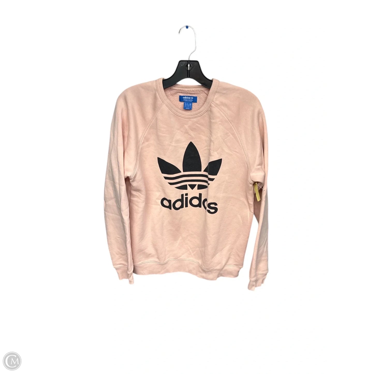 Athletic Sweatshirt Crewneck By Adidas In Pink, Size: M