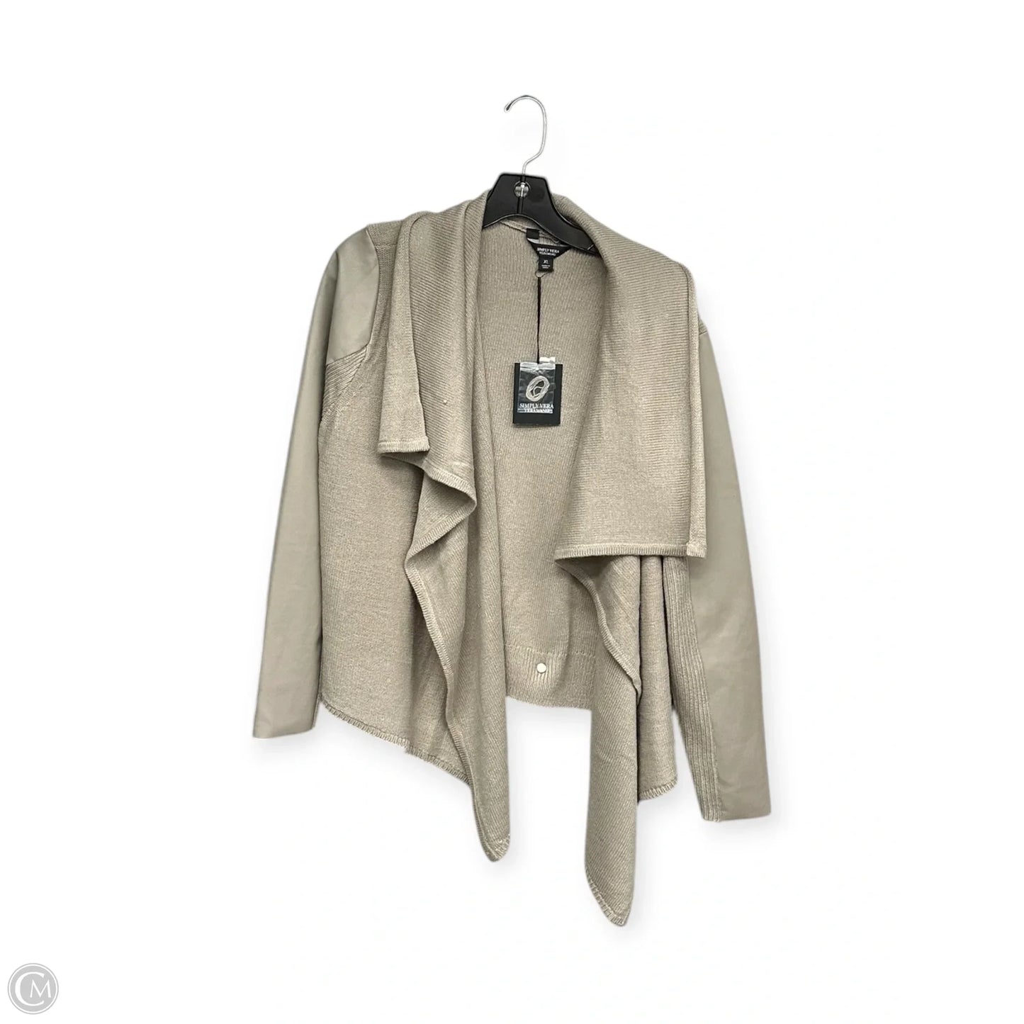 Cardigan By Simply Vera In Tan, Size: Xl