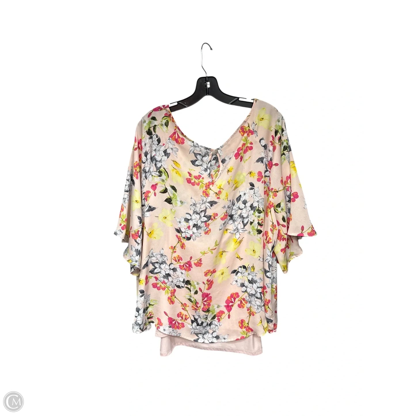 Top Short Sleeve By Liz Claiborne In Pink, Size: 3x