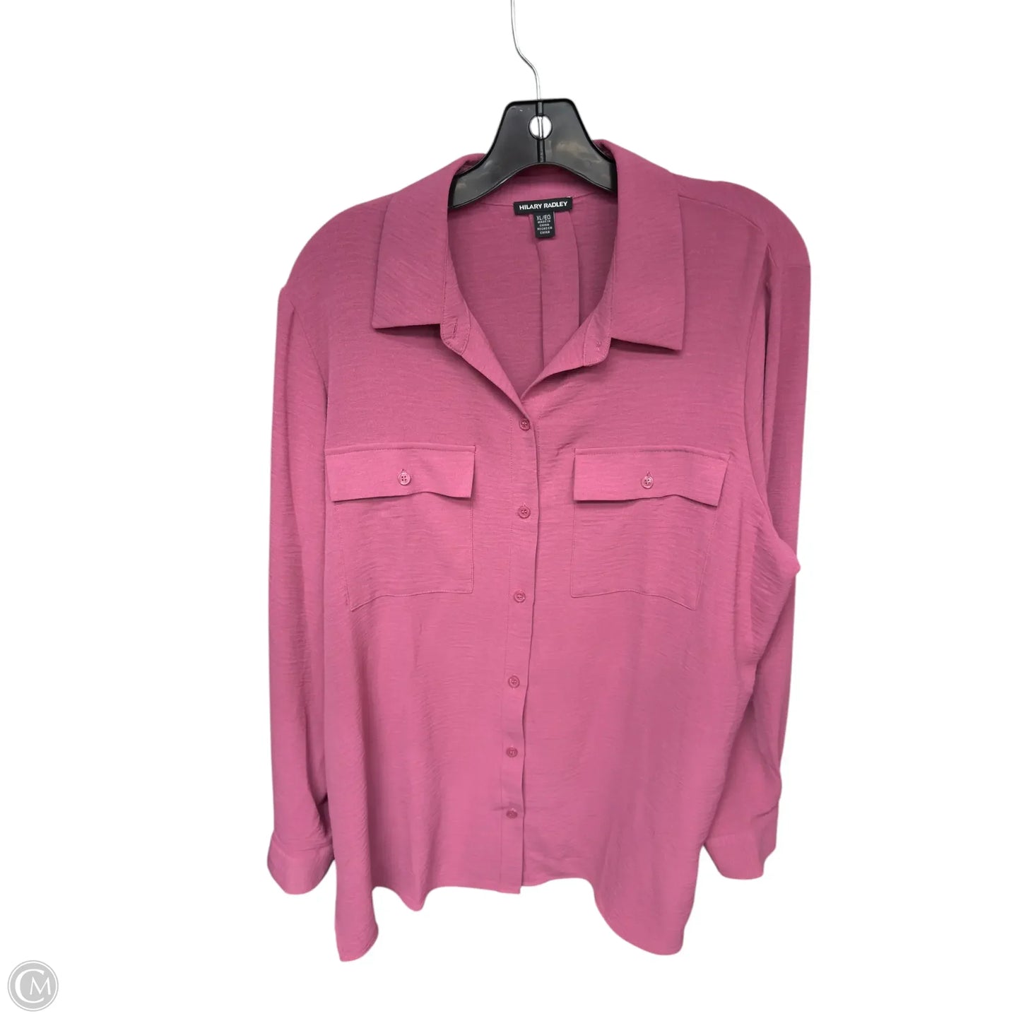 Top Long Sleeve By Hilary Radley In Pink, Size: Xl
