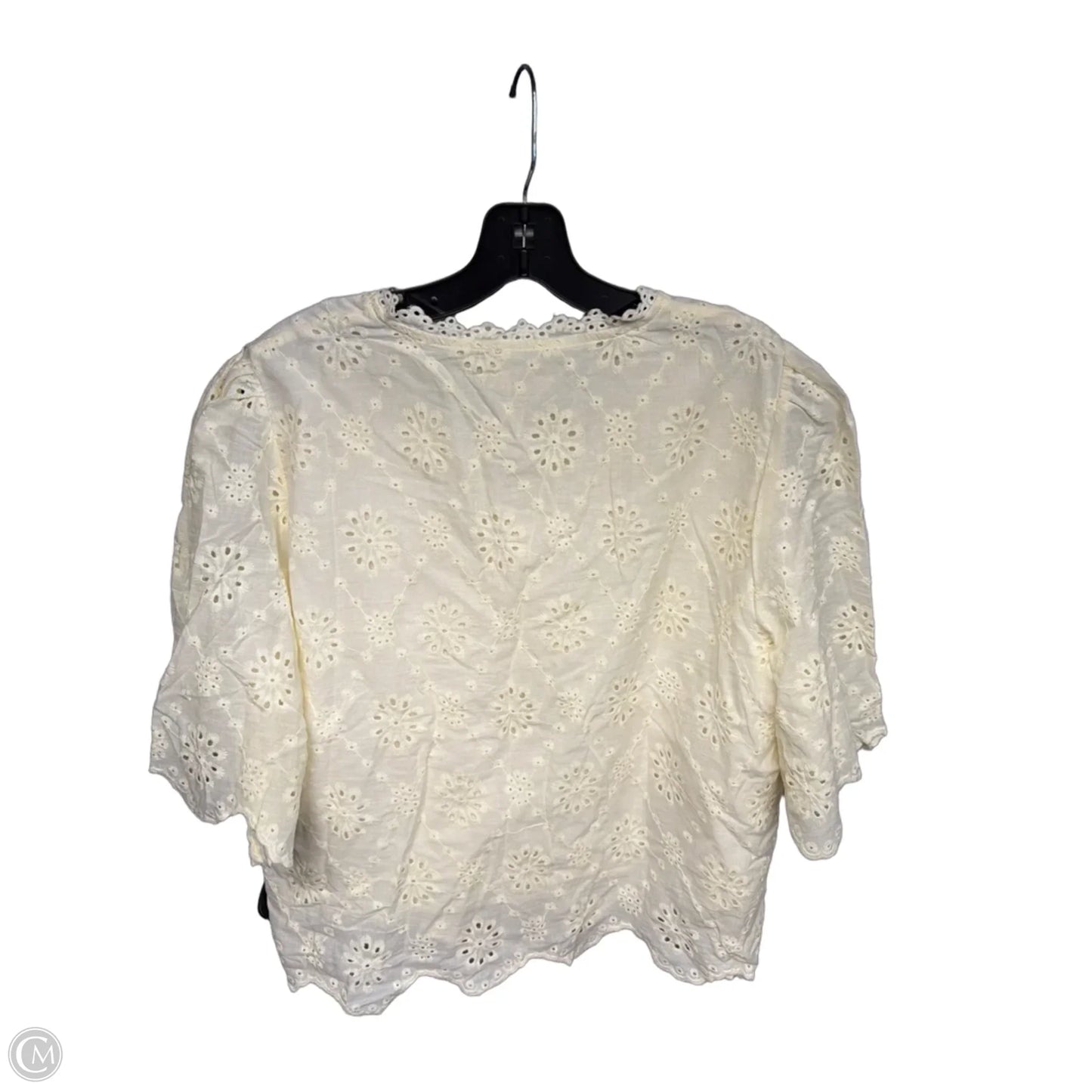 Top Short Sleeve By Anniewear In Cream, Size: Xl