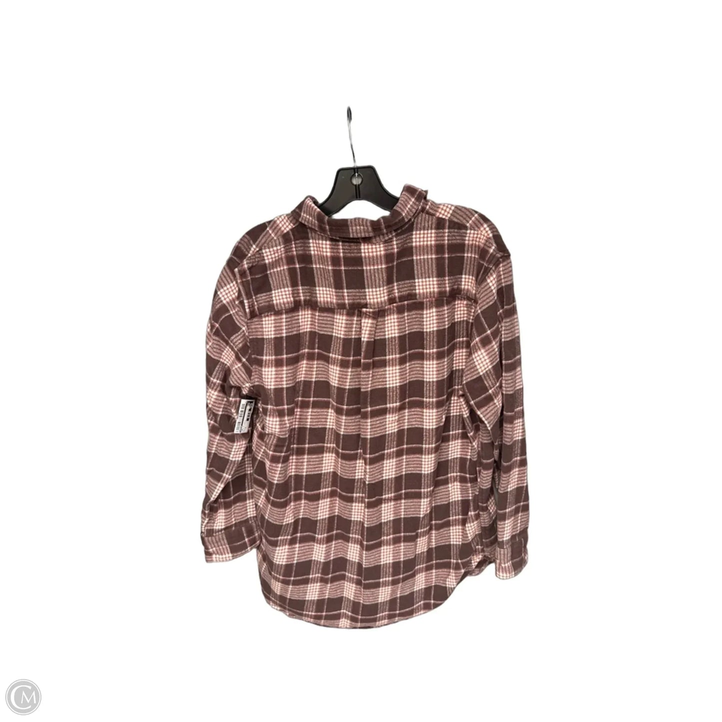 Top Long Sleeve By Aerie In Pink & Purple, Size: M