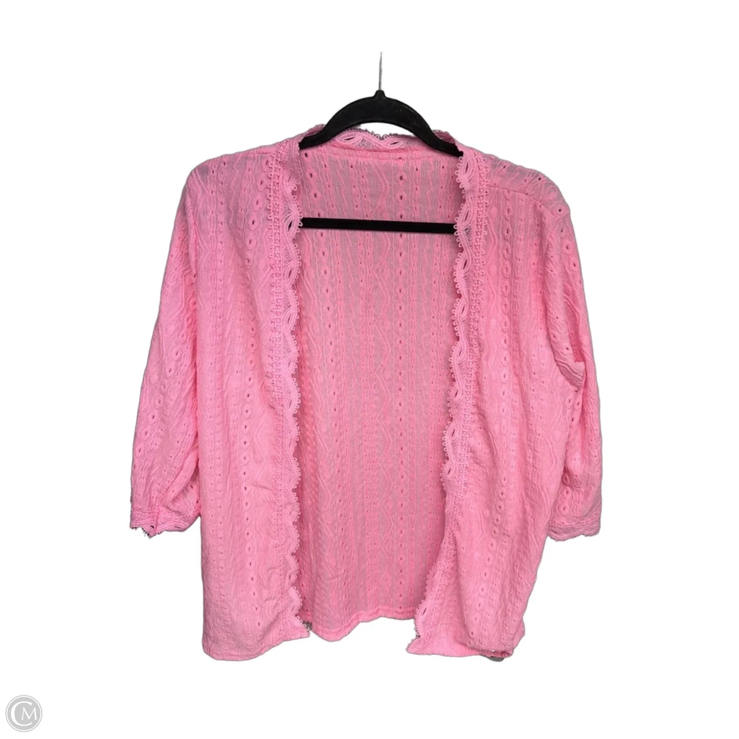 Cardigan By Clothes Mentor In Pink, Size: L