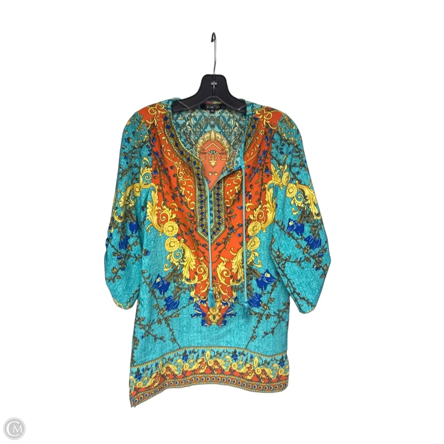 Tunic 3/4 Sleeve By Urban Coco In Teal, Size: M