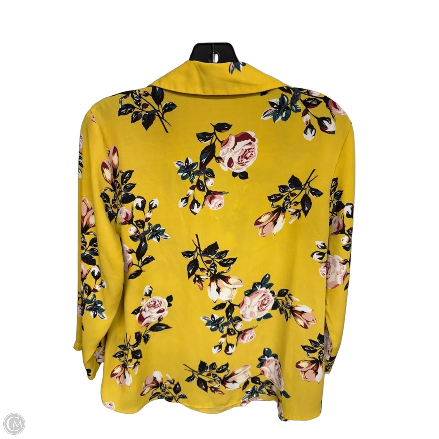 Top Long Sleeve By Van Heusen In Yellow, Size: M