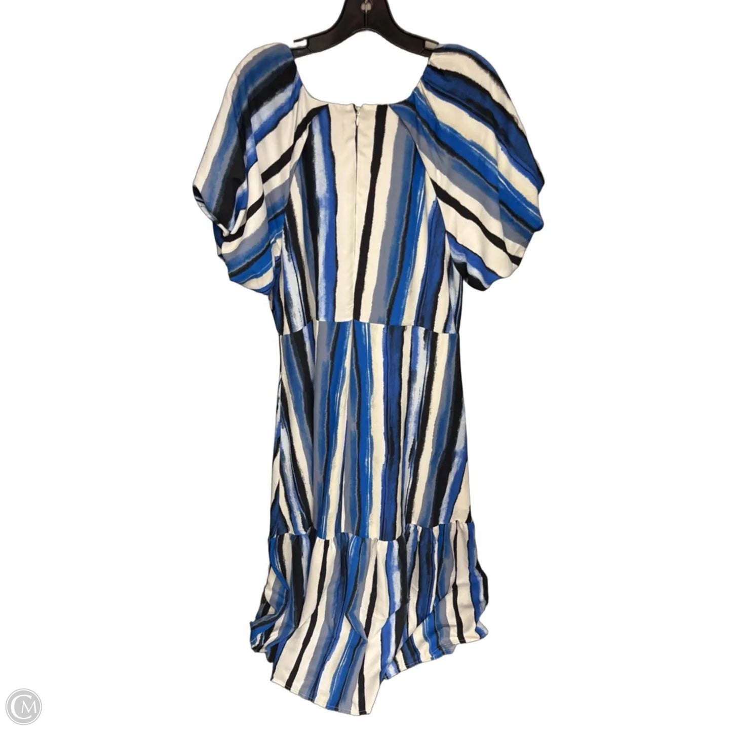 Dress Casual Maxi By Nine West In Blue & White, Size: Xl