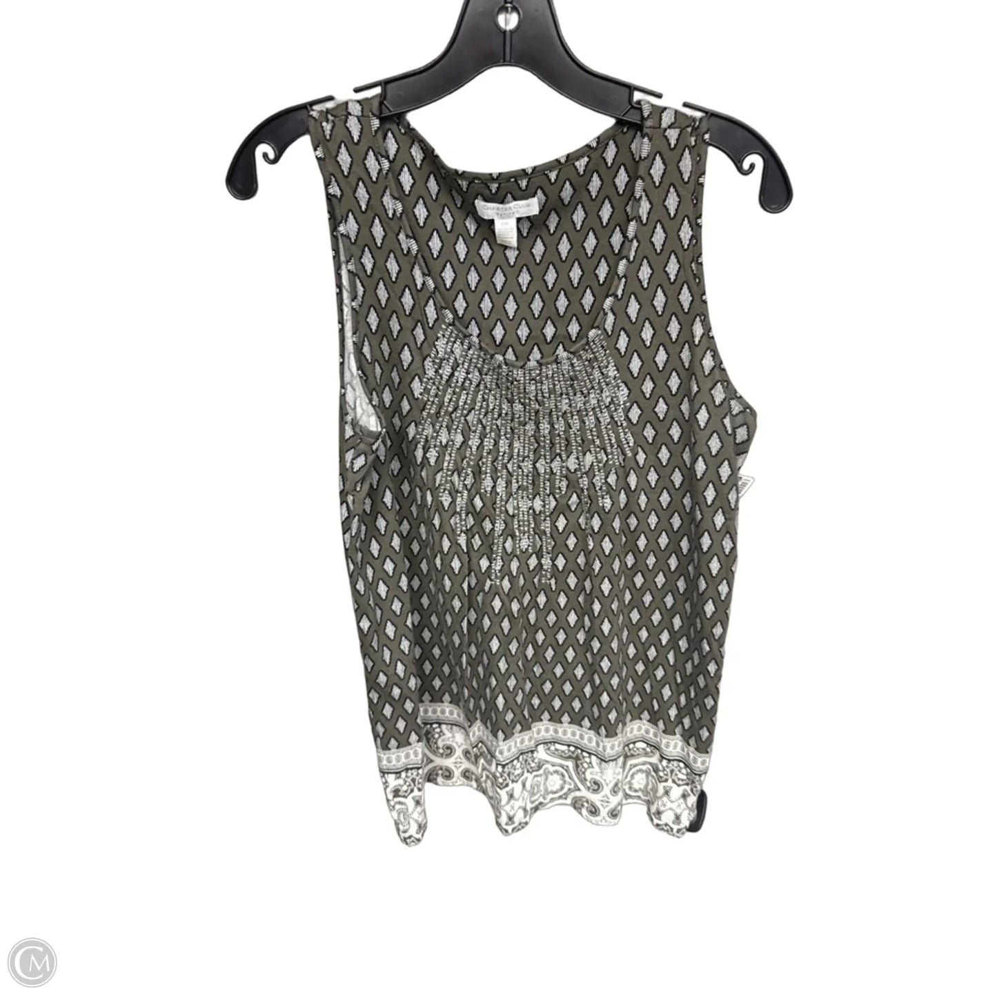 Top Sleeveless By Charter Club In Green, Size: Mp