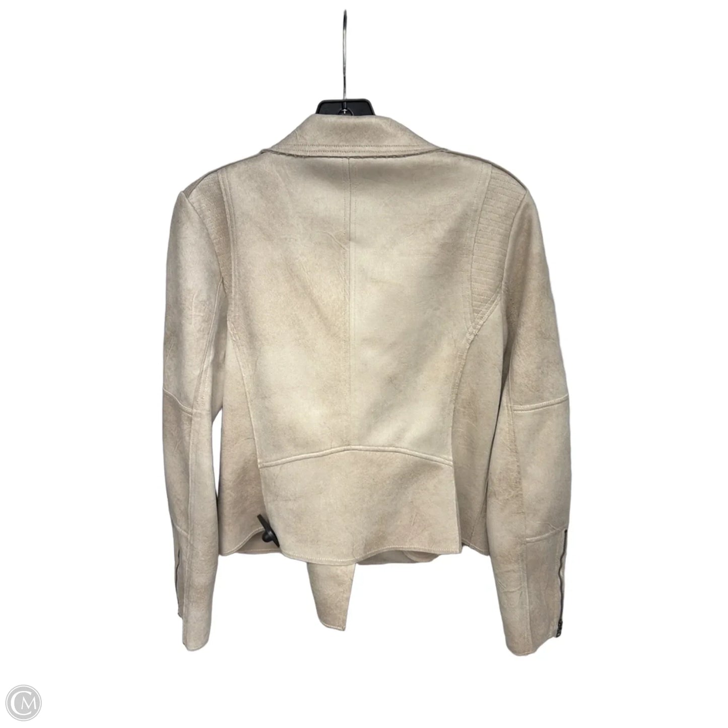 Jacket Moto By Evereve In Cream, Size: M
