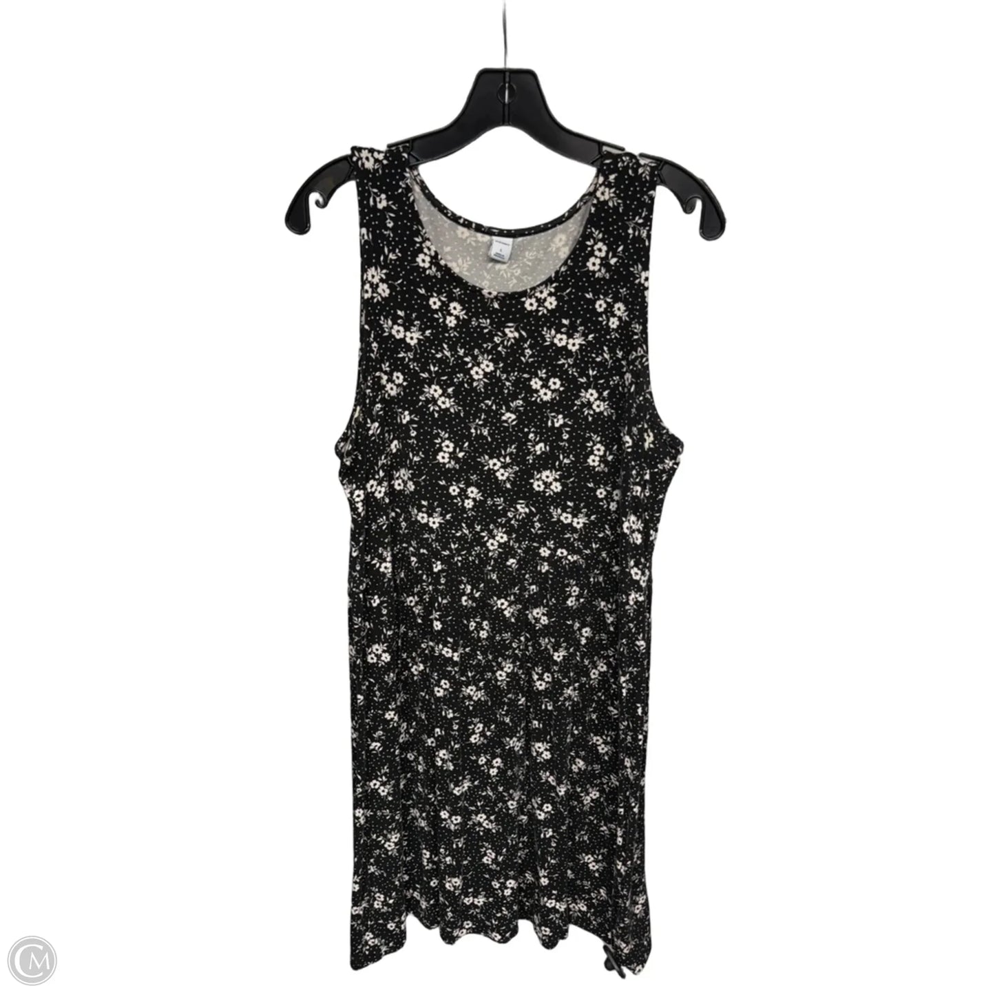 Dress Casual Midi By Old Navy In Black & Cream, Size: L