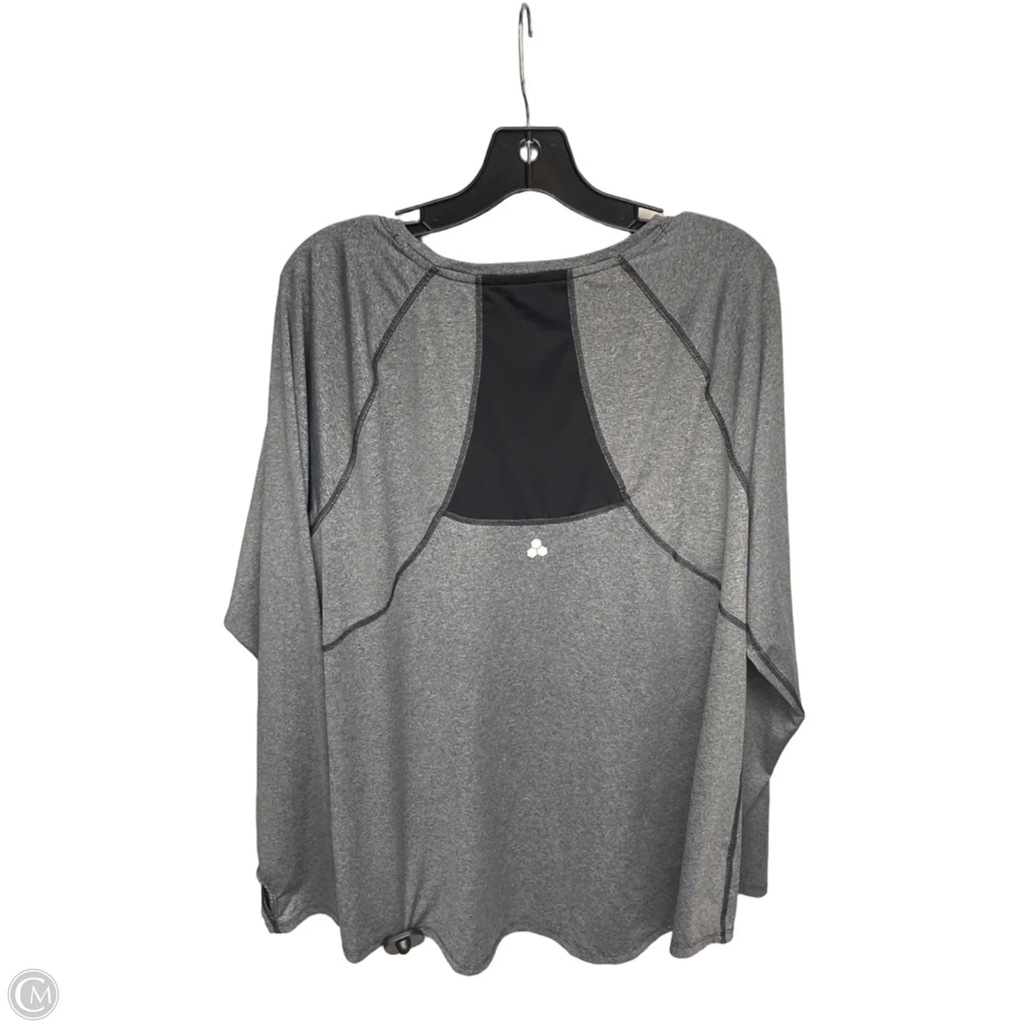 Athletic Top Long Sleeve Crewneck By Tek Gear In Grey, Size: 1x