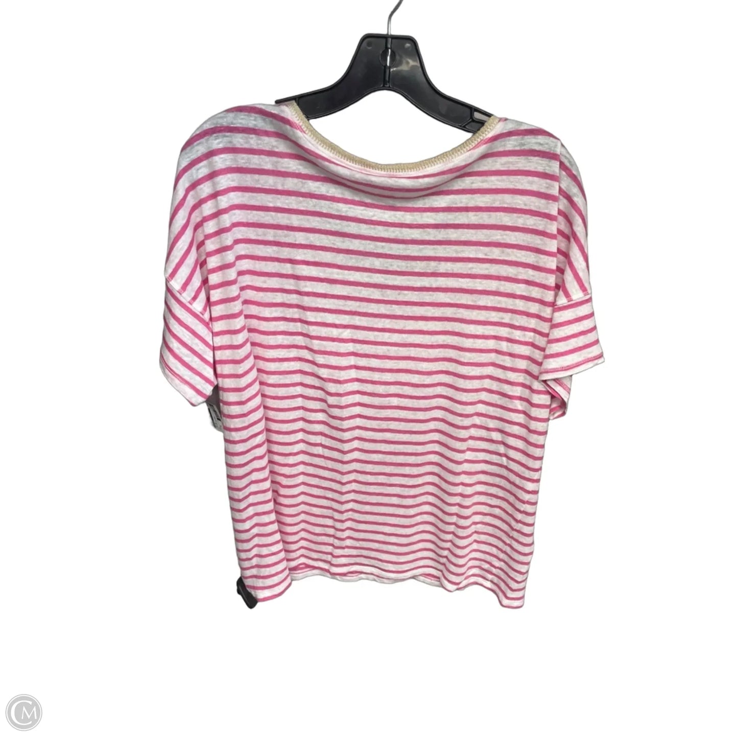 Top Short Sleeve By Chicos In Striped Pattern, Size: Xl