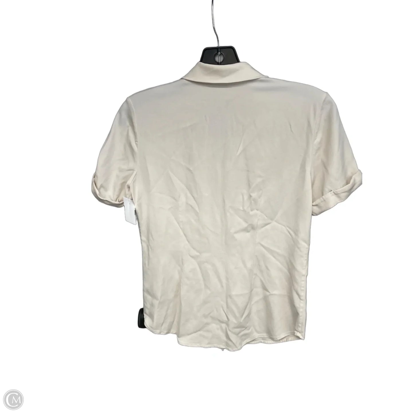 Top Short Sleeve By Theory In Cream, Size: Sp