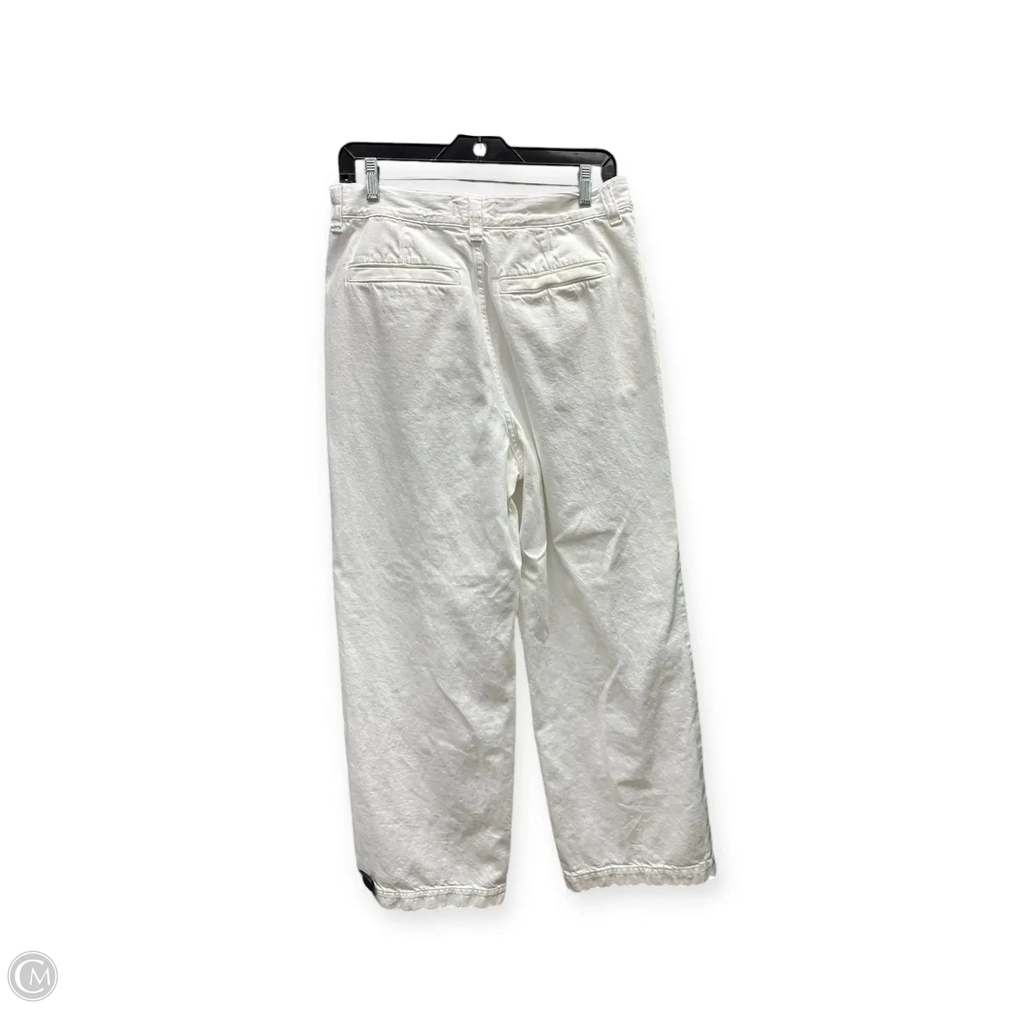 Jeans Wide Leg By Madewell In White Denim, Size: 2l