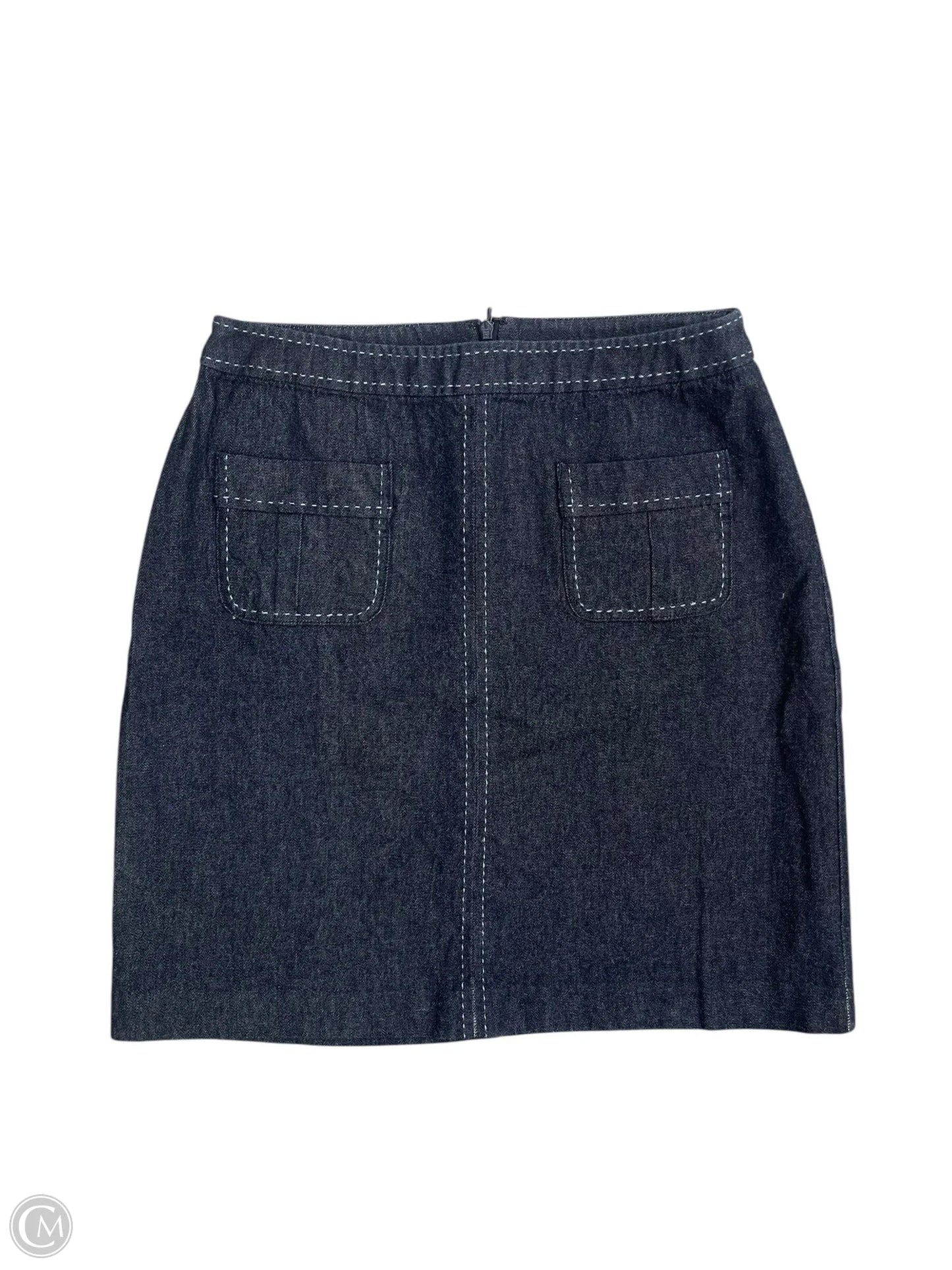 Skirt Midi By Loft In Blue Denim, Size: 4