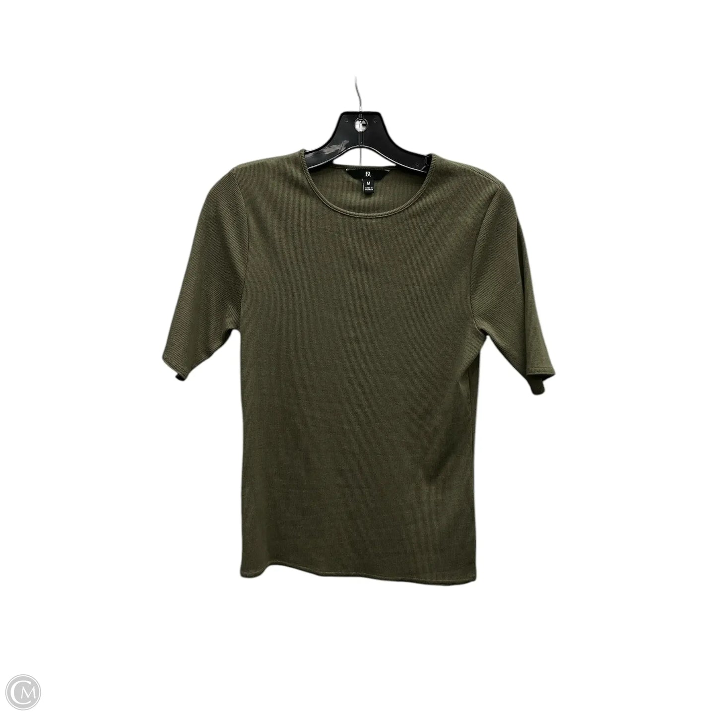 Top Short Sleeve Basic By Banana Republic In Green, Size: M