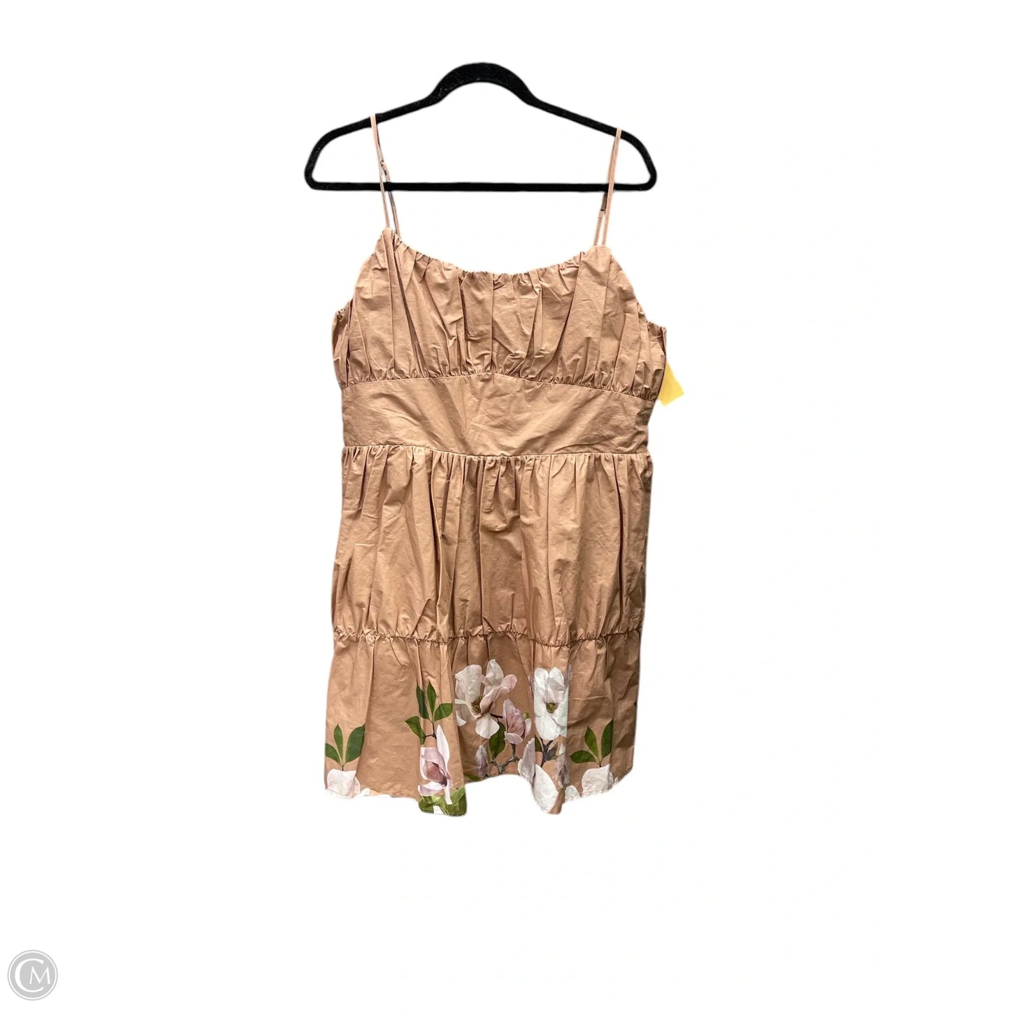 Dress Casual Midi By Express In Tan, Size: Xl