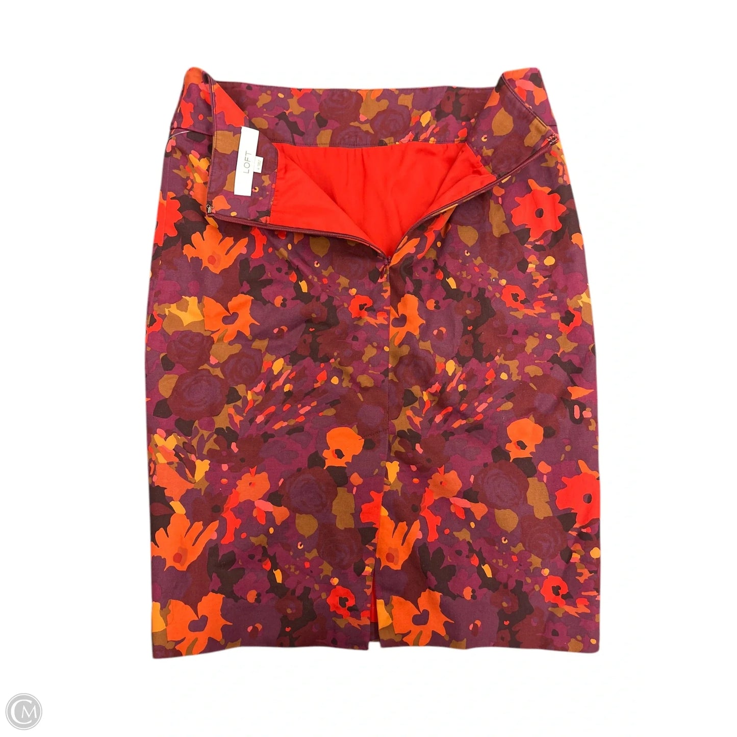 Skirt Maxi By Loft In Orange & Purple, Size: 4