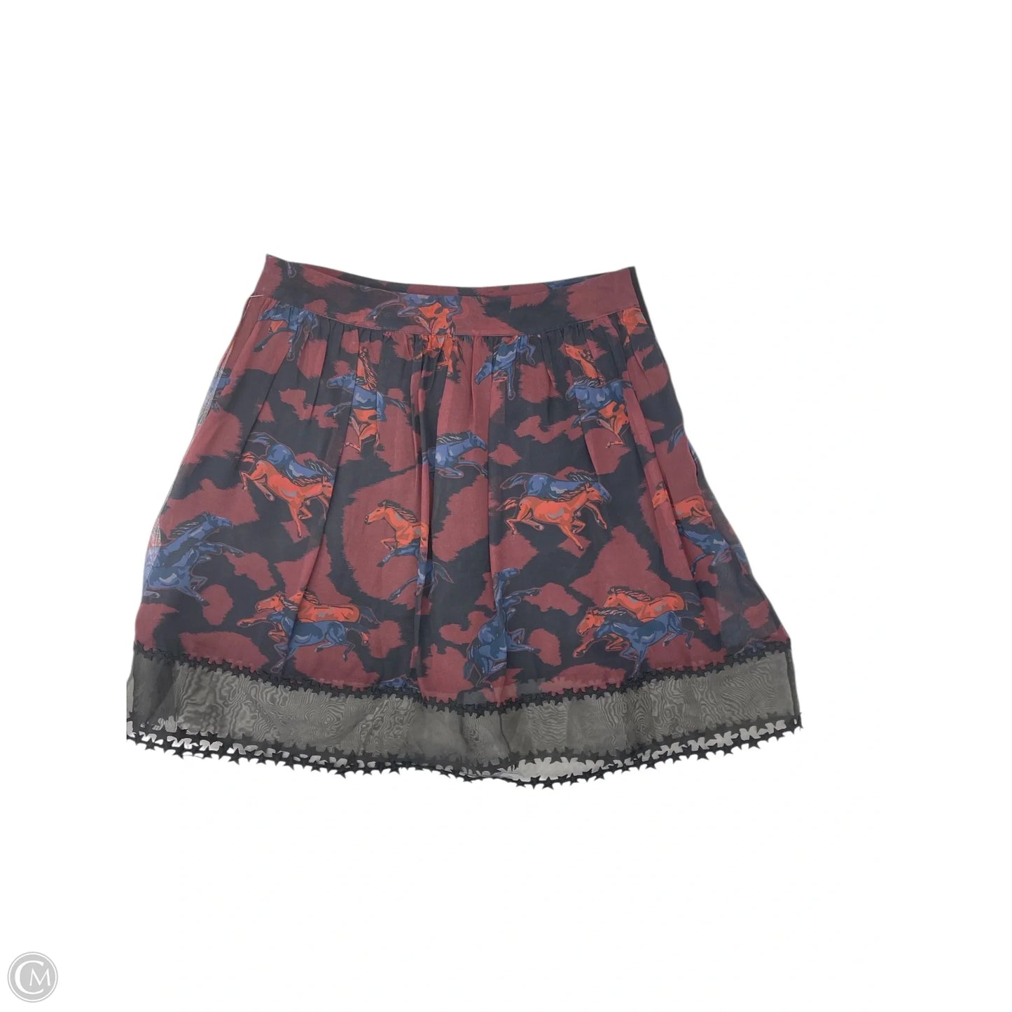 Skirt Designer By Coach In Blue & Red, Size: 4
