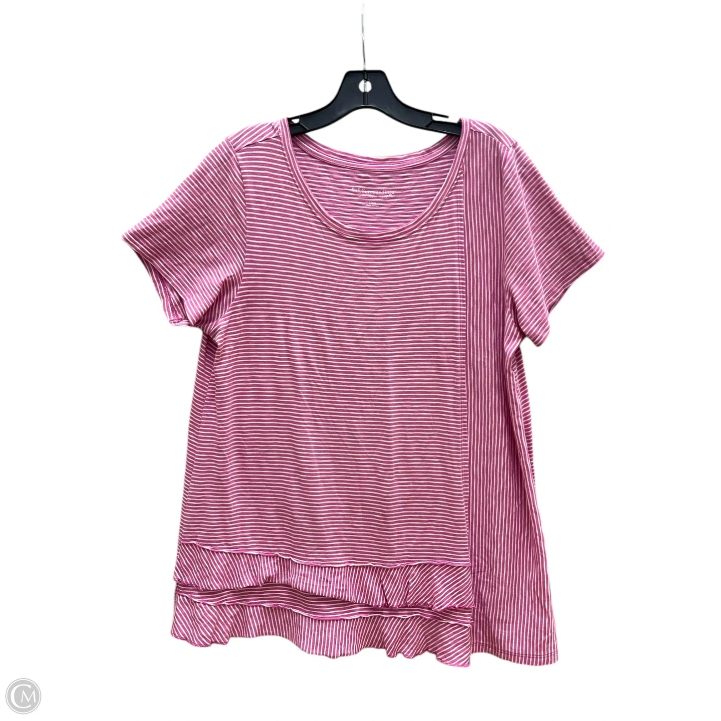 Tunic Short Sleeve By Soft Surroundings In Pink, Size: L