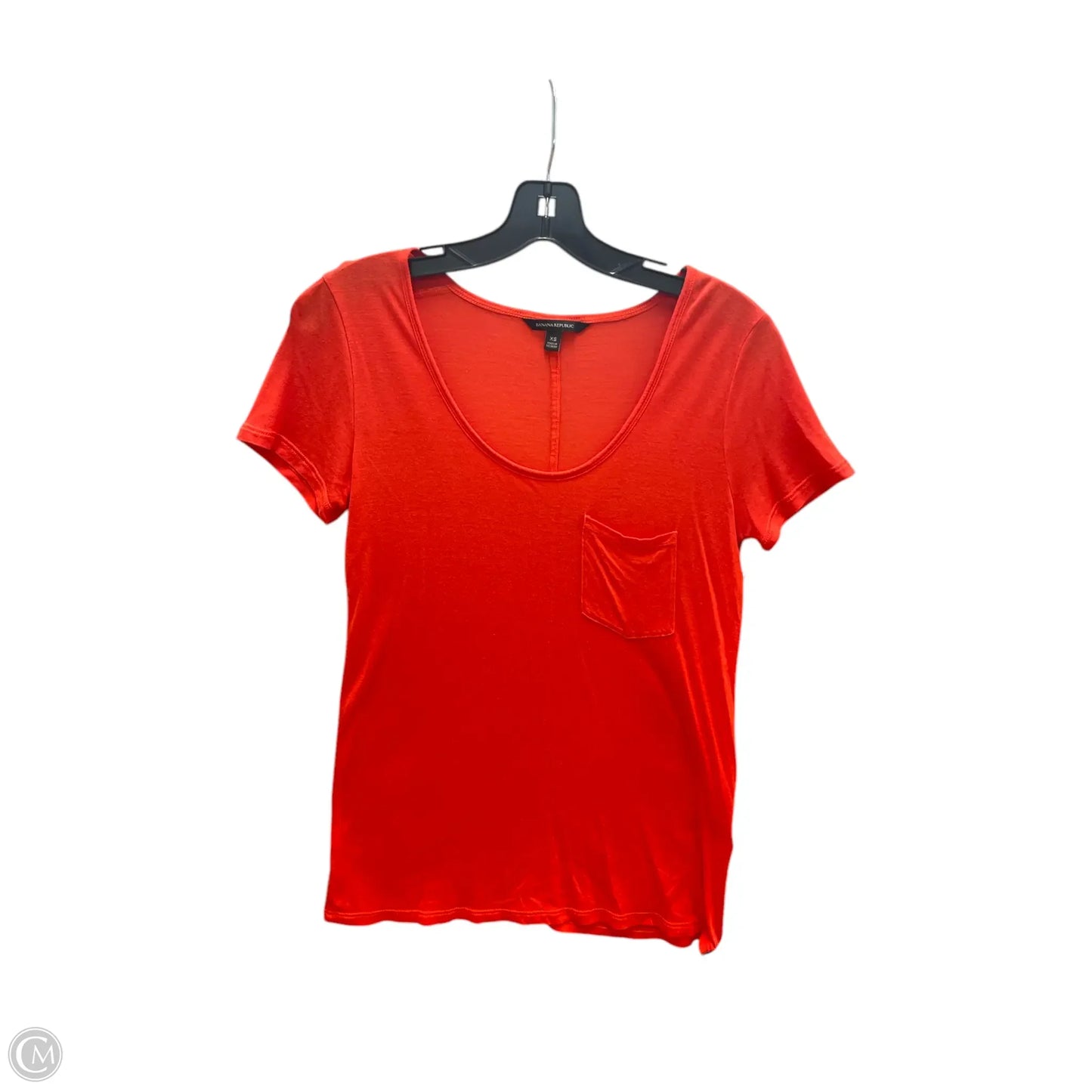 Top Short Sleeve Basic By Banana Republic In Red, Size: Xs