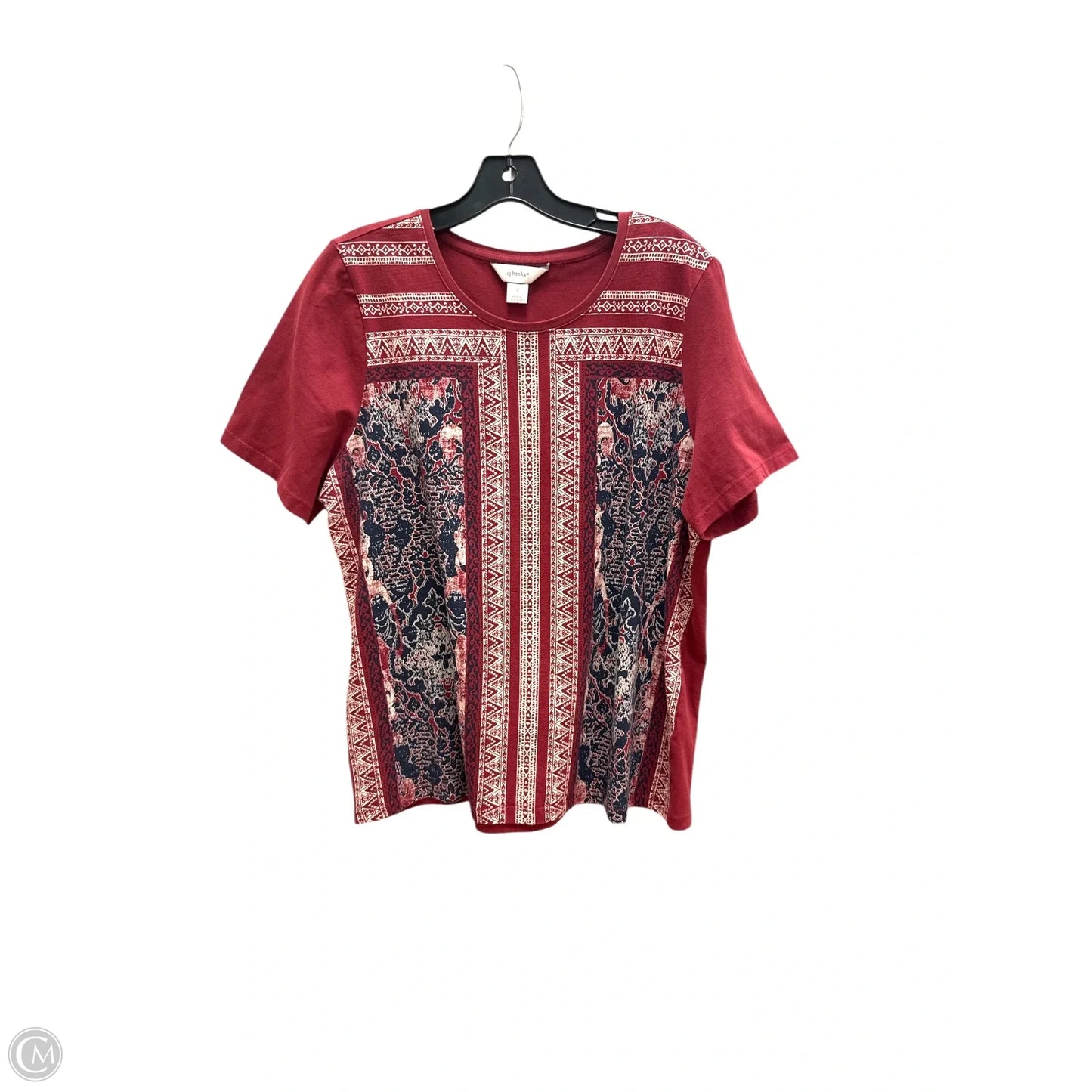 Top Short Sleeve By Cj Banks In Red, Size: Xl