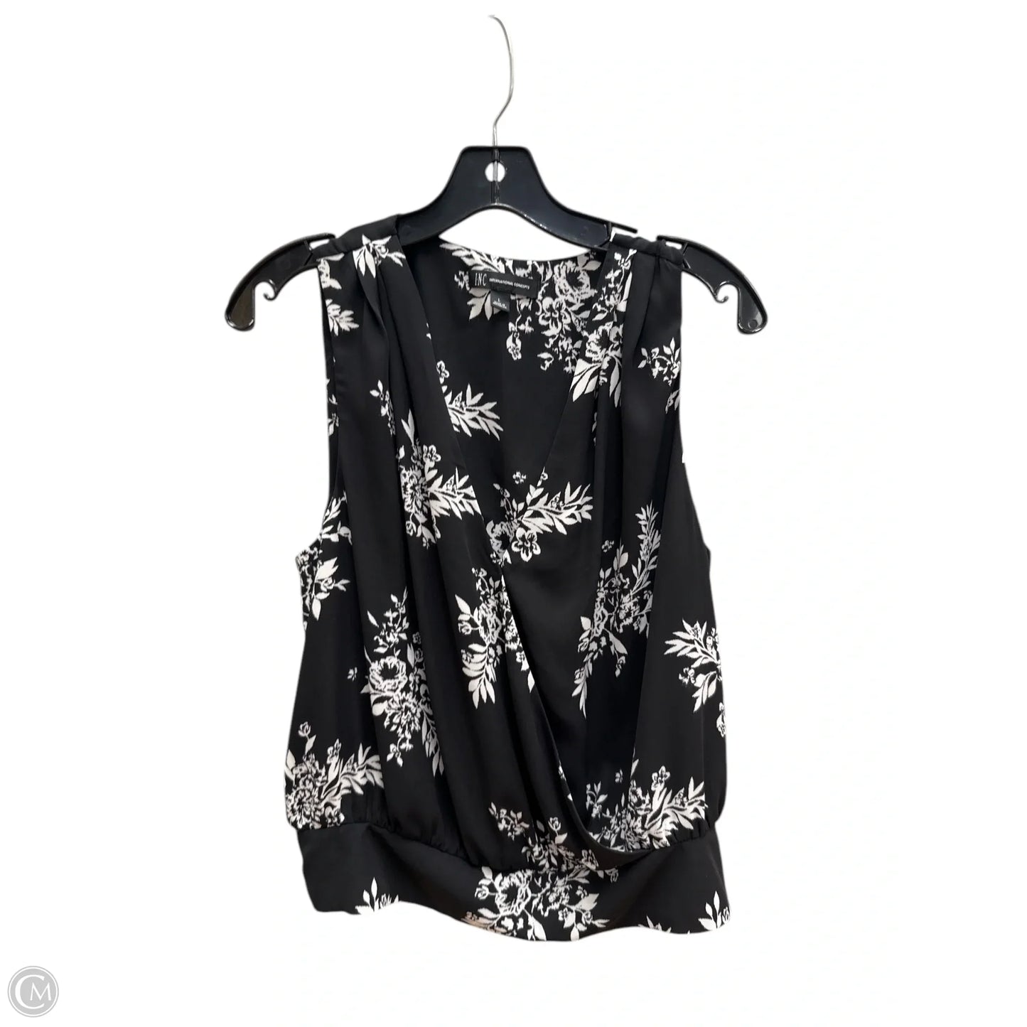 Top Sleeveless By Inc In Black & White, Size: L