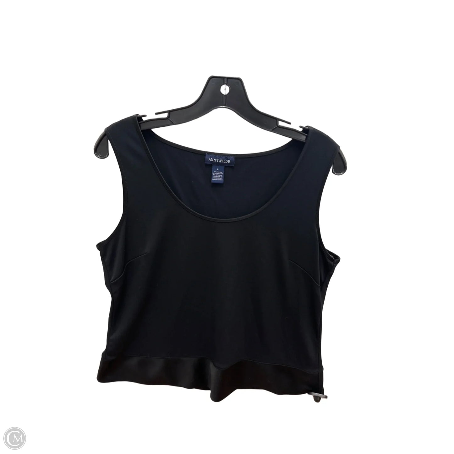 Top Sleeveless By Ann Taylor In Black, Size: L