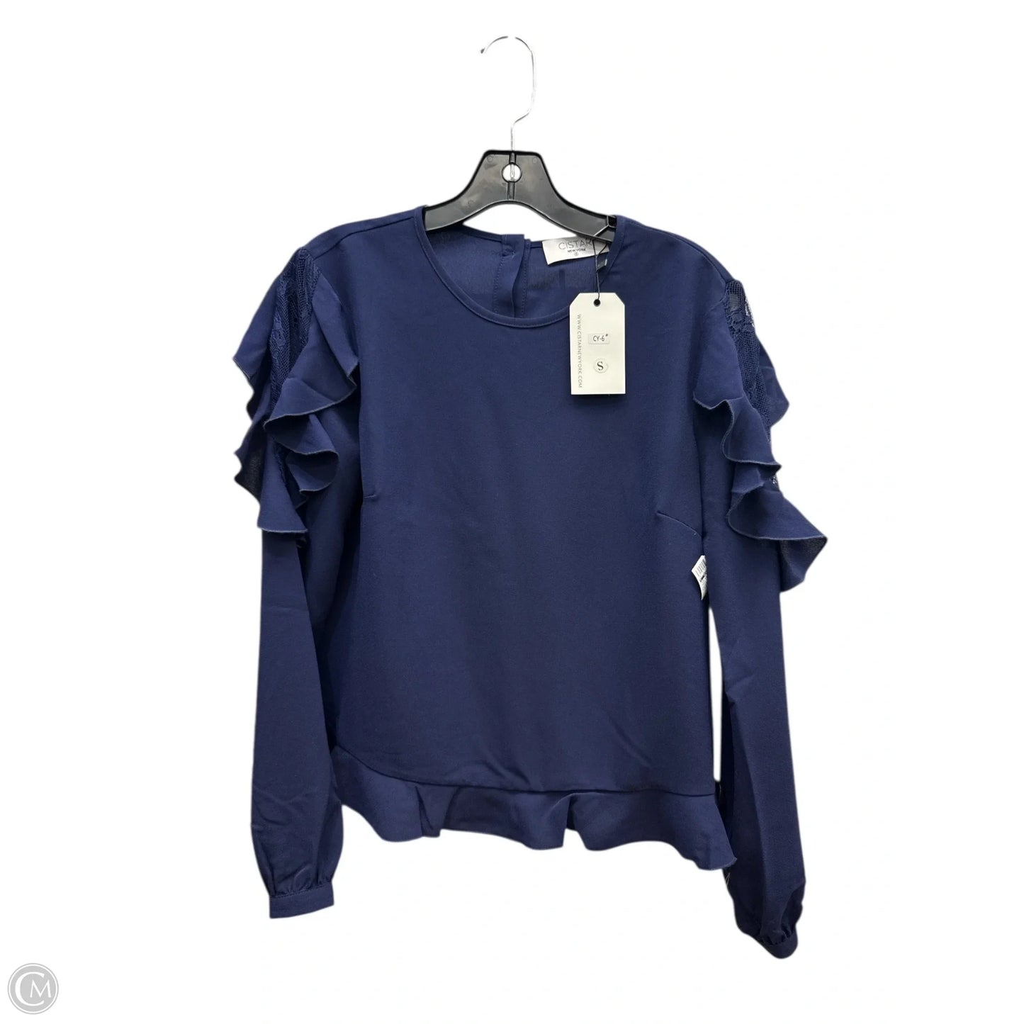 Top Long Sleeve By Clothes Mentor In Navy, Size: S