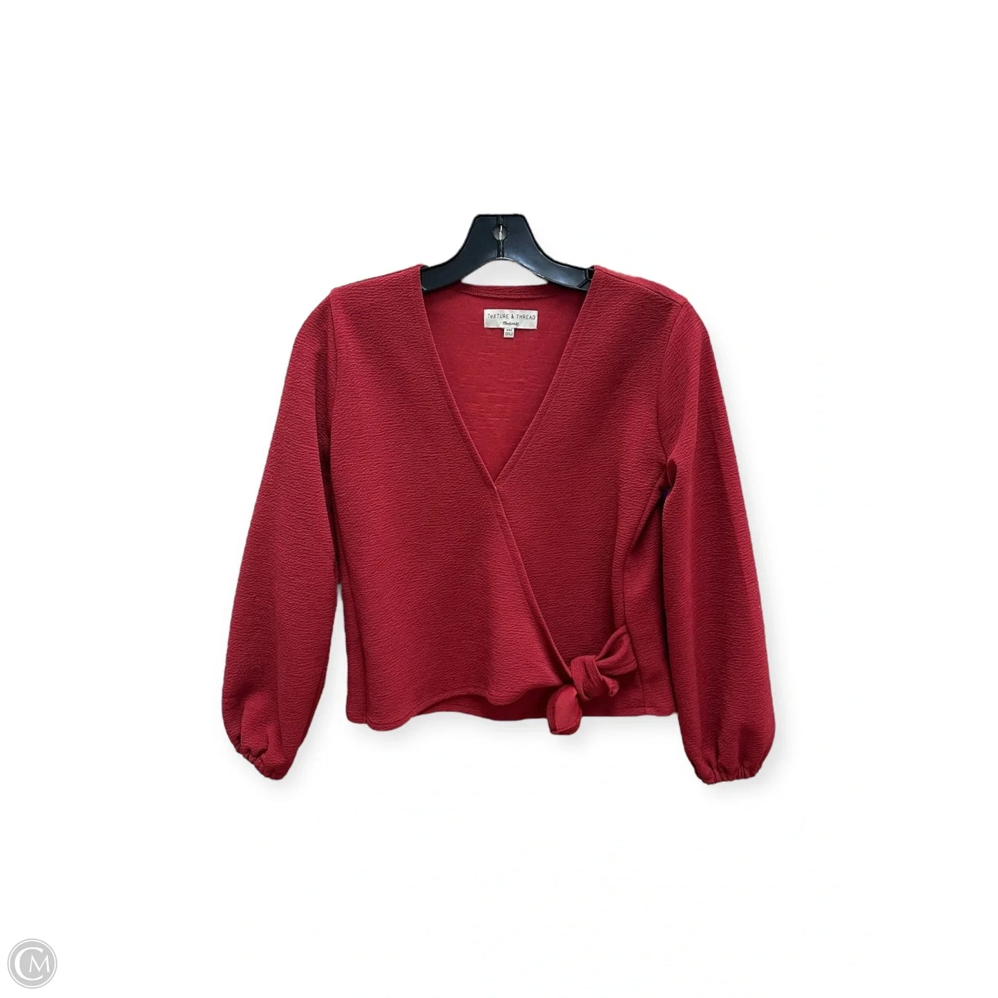Top Long Sleeve By Madewell In Red, Size: Xxs