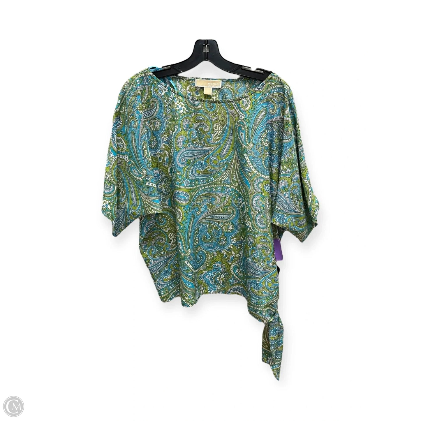Top Short Sleeve By Michael By Michael Kors In Paisley Print, Size: M