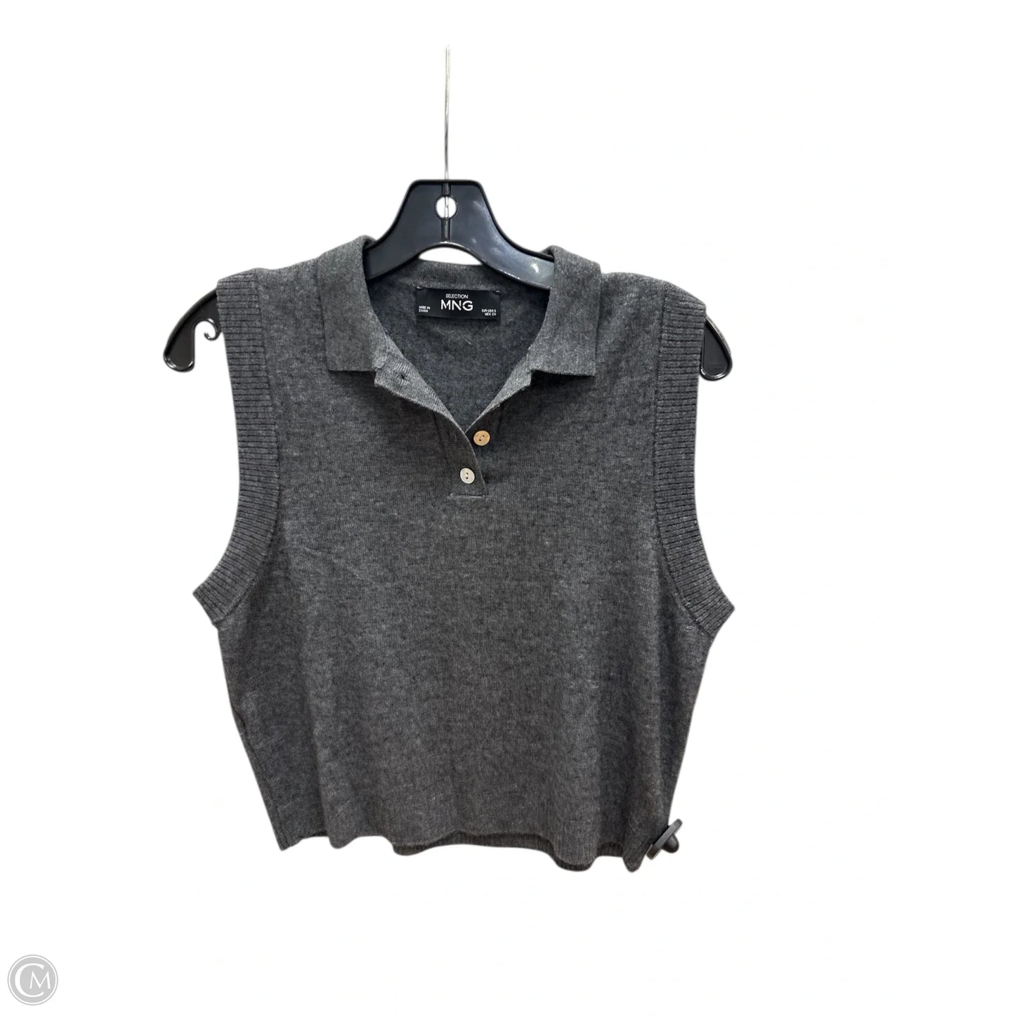 Top Sleeveless By Mng In Grey, Size: S