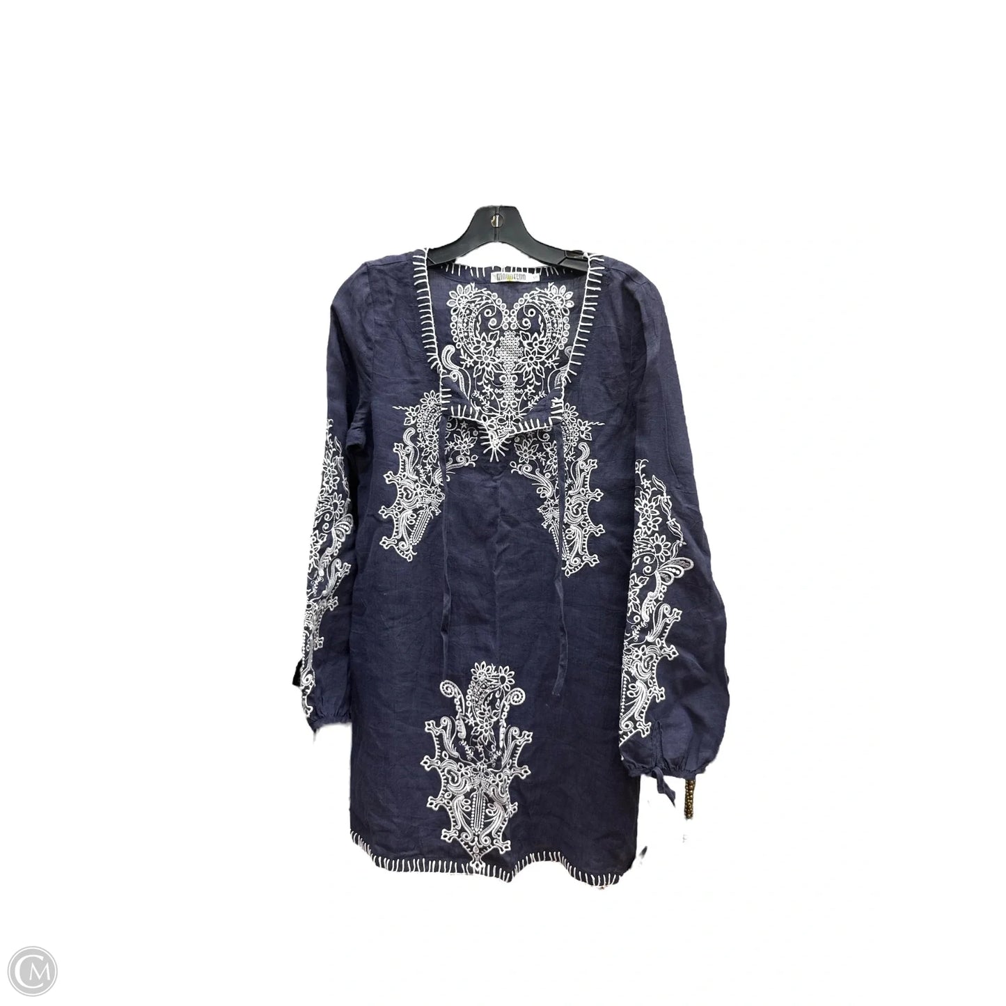 Dress Casual Midi By Monoreno In Blue & White, Size: S