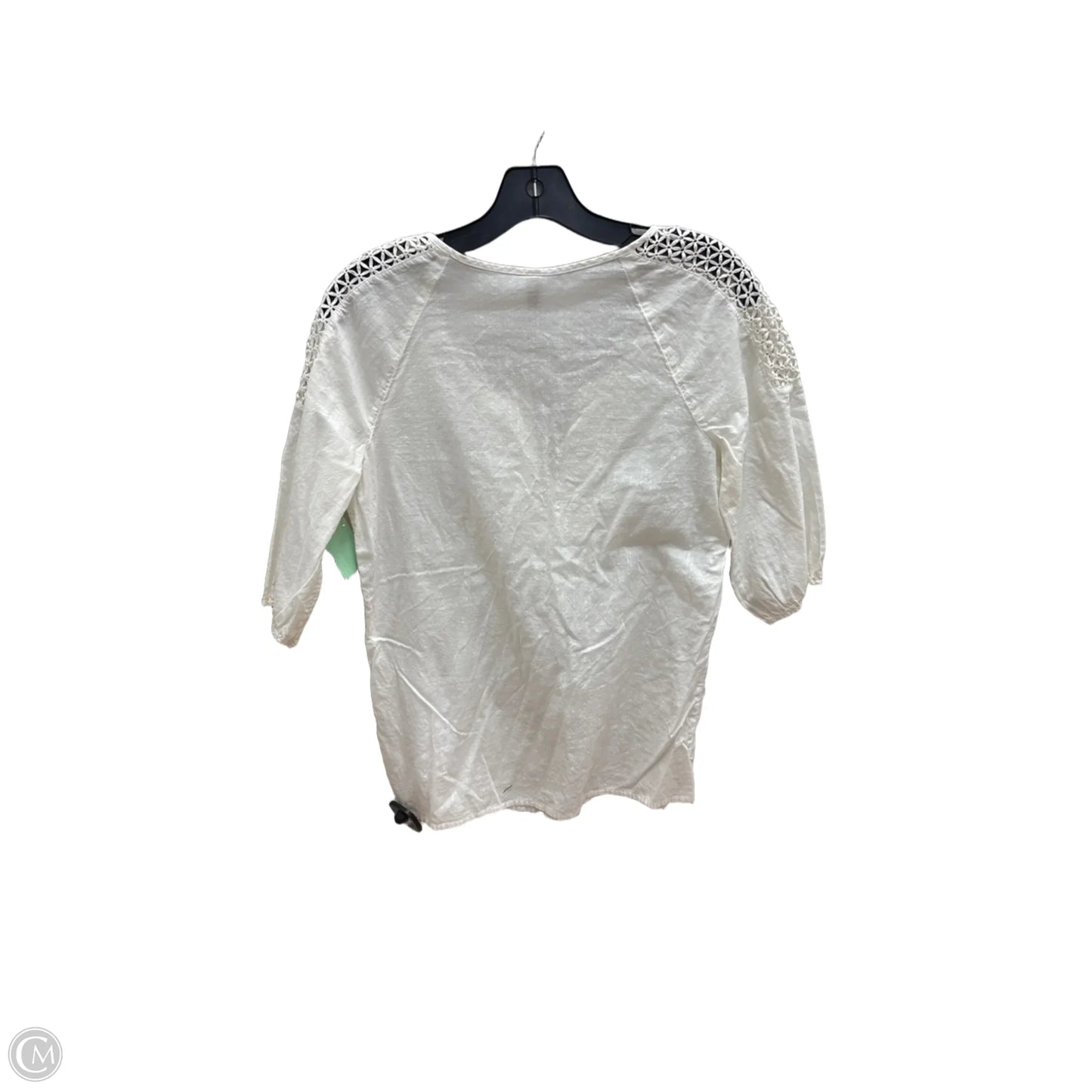 Top 3/4 Sleeve By Old Navy In Cream, Size: Xs