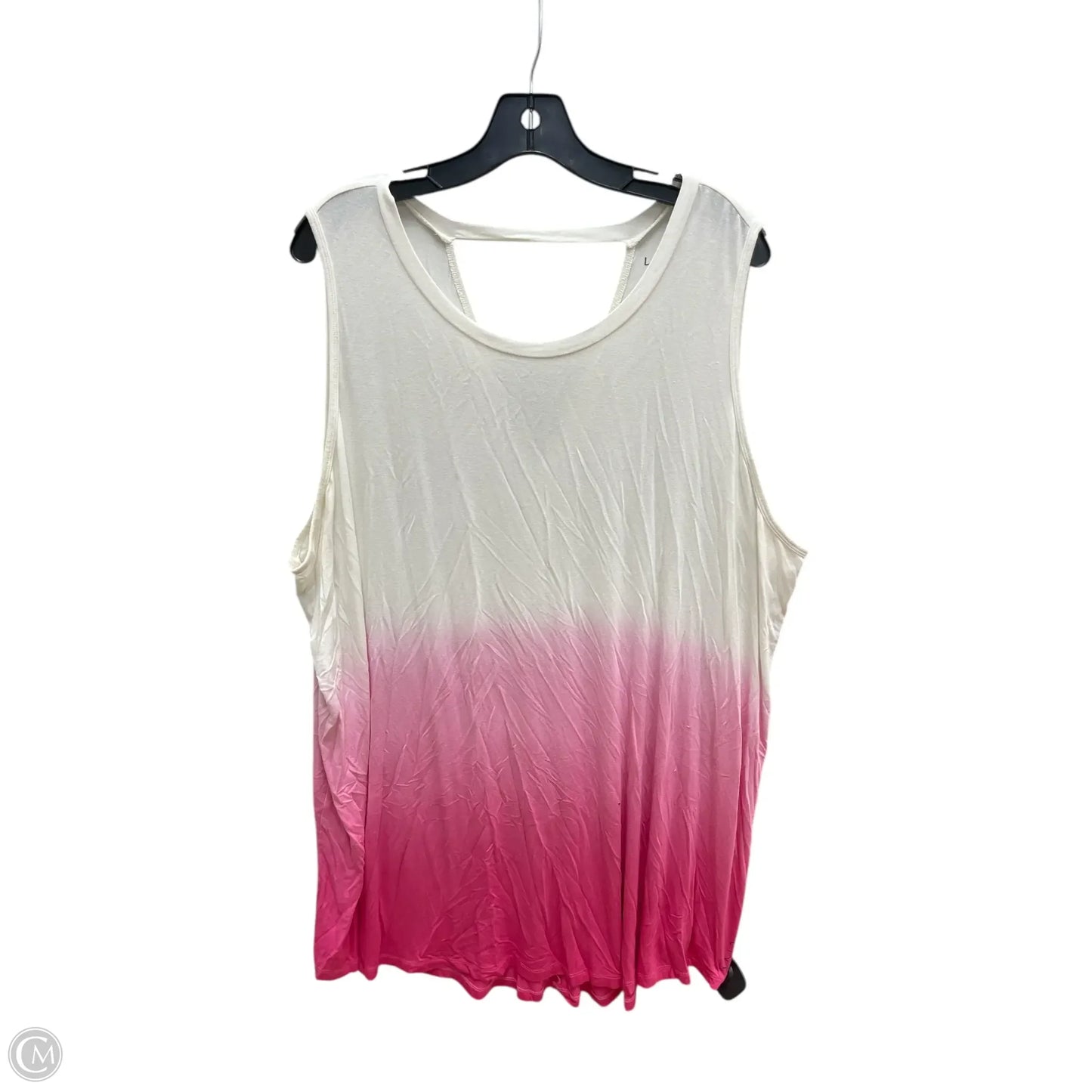 Tank Top By Lane Bryant In Pink & White, Size: 3x