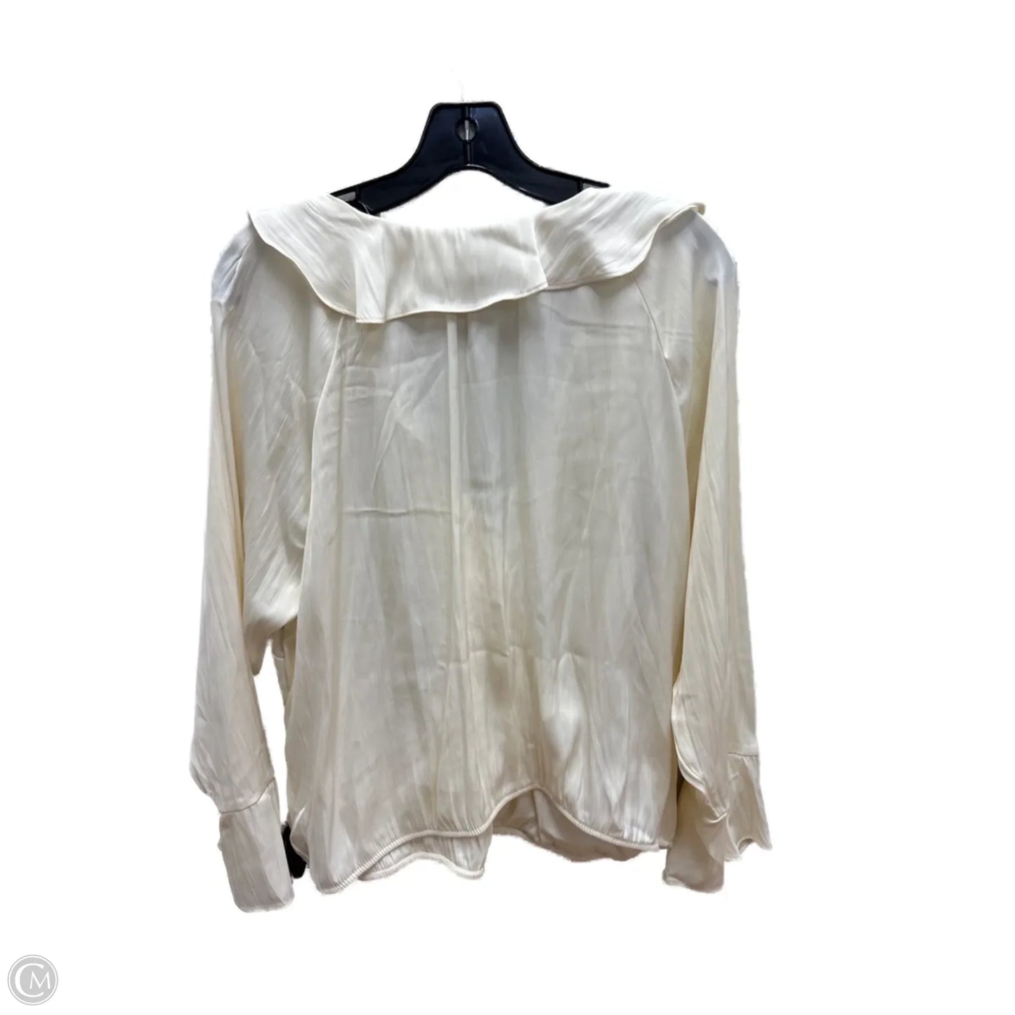 Top Long Sleeve By A New Day In Cream, Size: Xxl