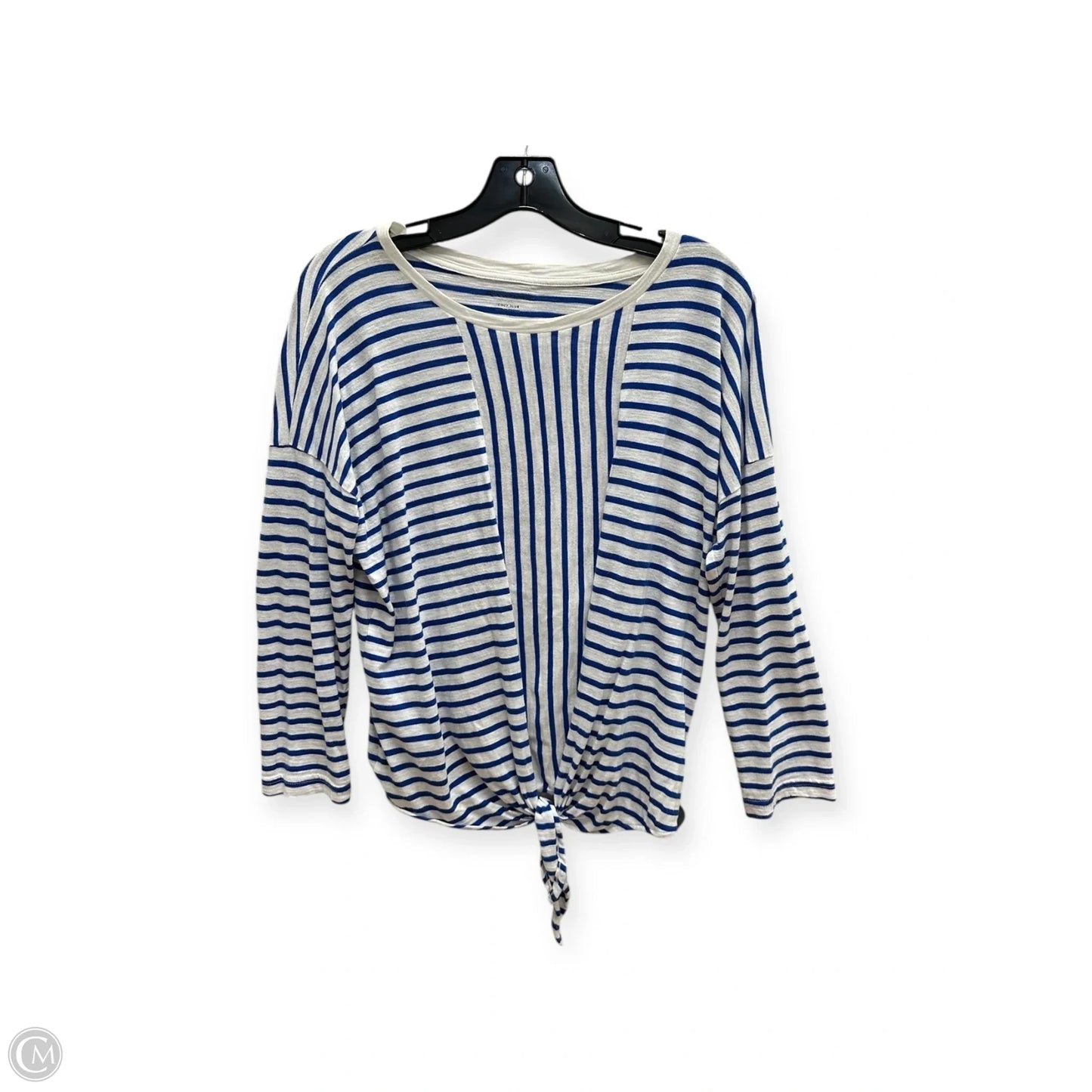 Top 3/4 Sleeve By Banana Republic In Striped Pattern, Size: S