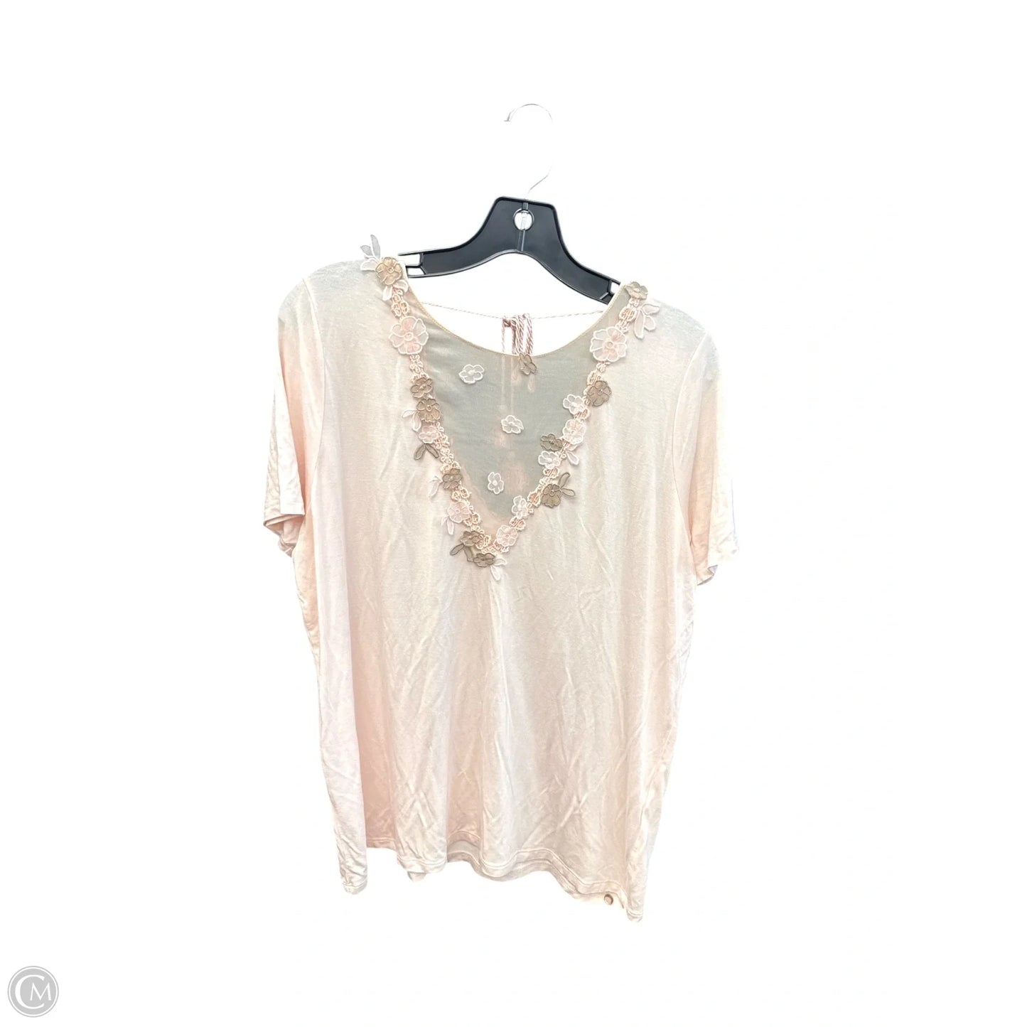Top Short Sleeve By Elie Tahari In Pink, Size: L