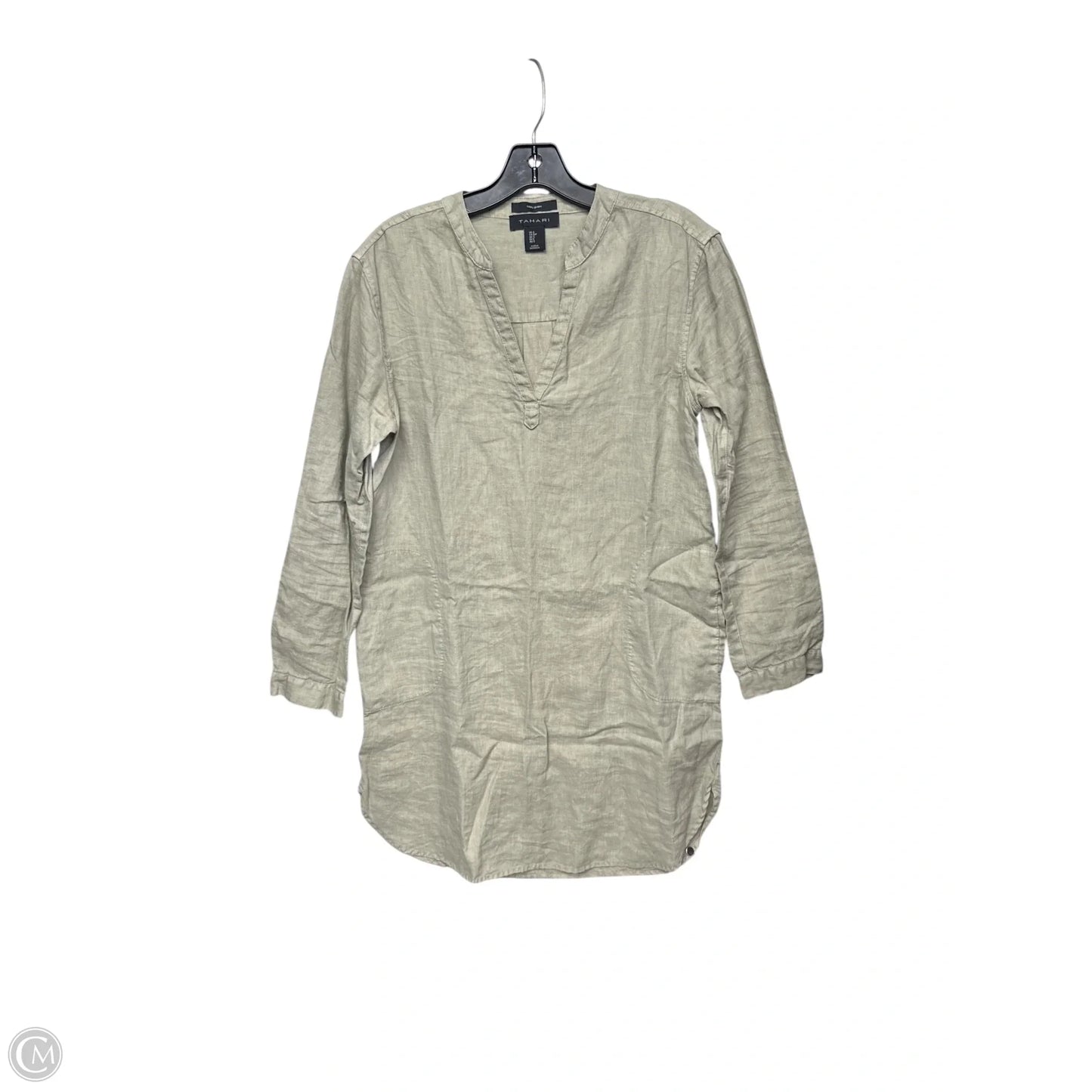 Tunic Long Sleeve By Tahari By Arthur Levine In Green, Size: S