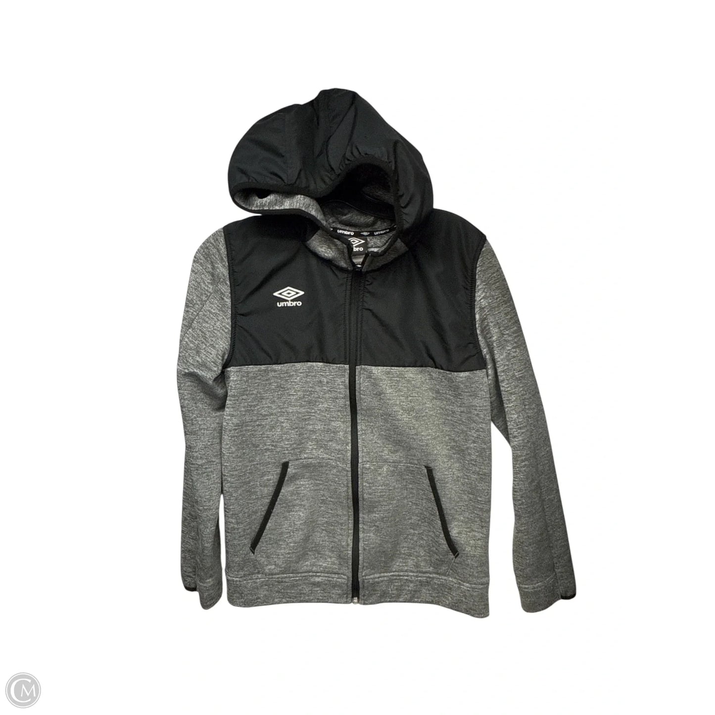 Athletic Jacket By Umbro In Black & Grey, Size: Xl
