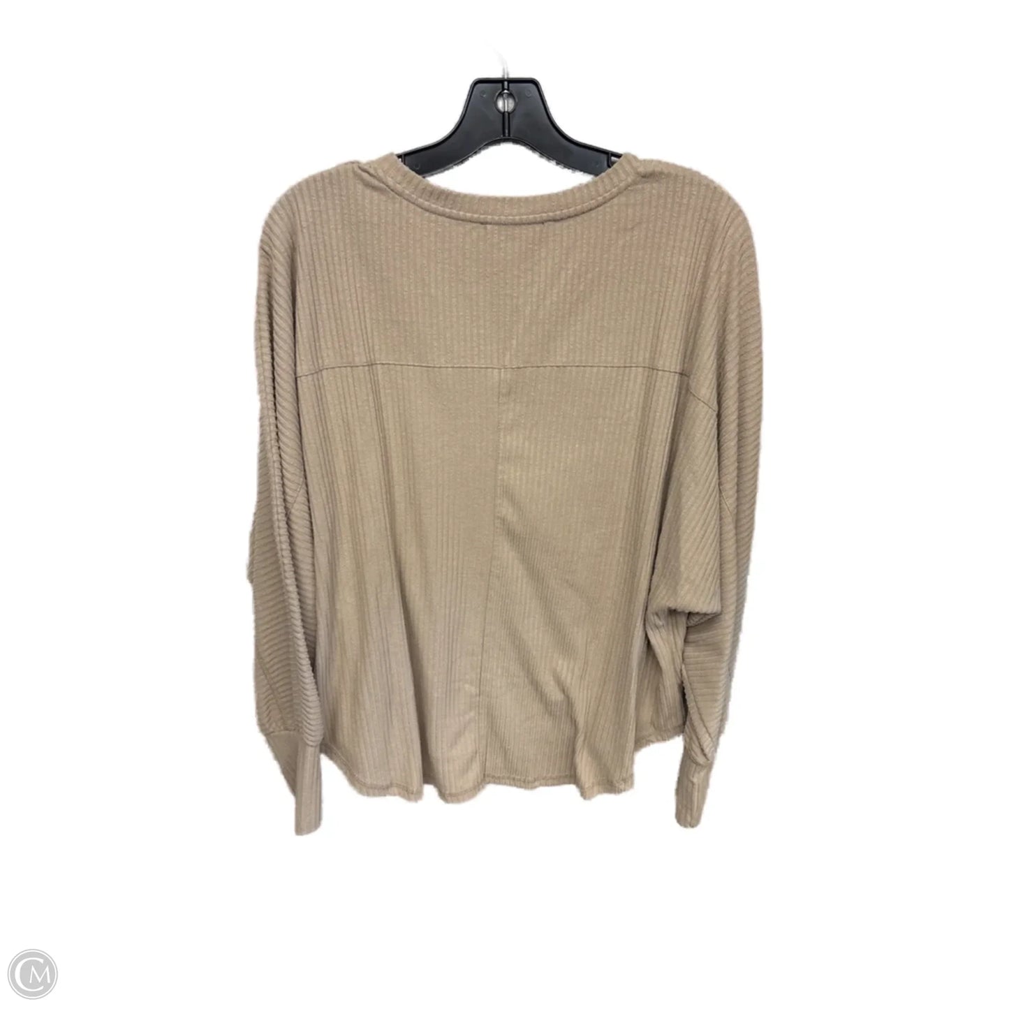 Top Long Sleeve By Jane And Delancey In Tan, Size: M