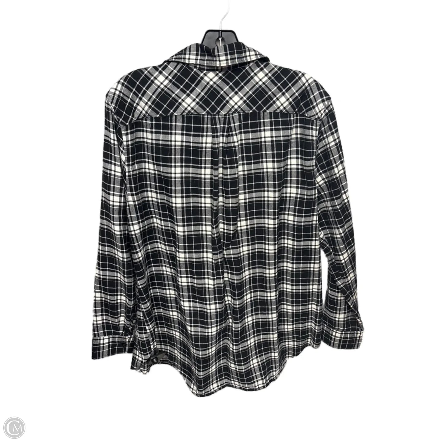 Top Long Sleeve By Eddie Bauer In Plaid Pattern, Size: Xl