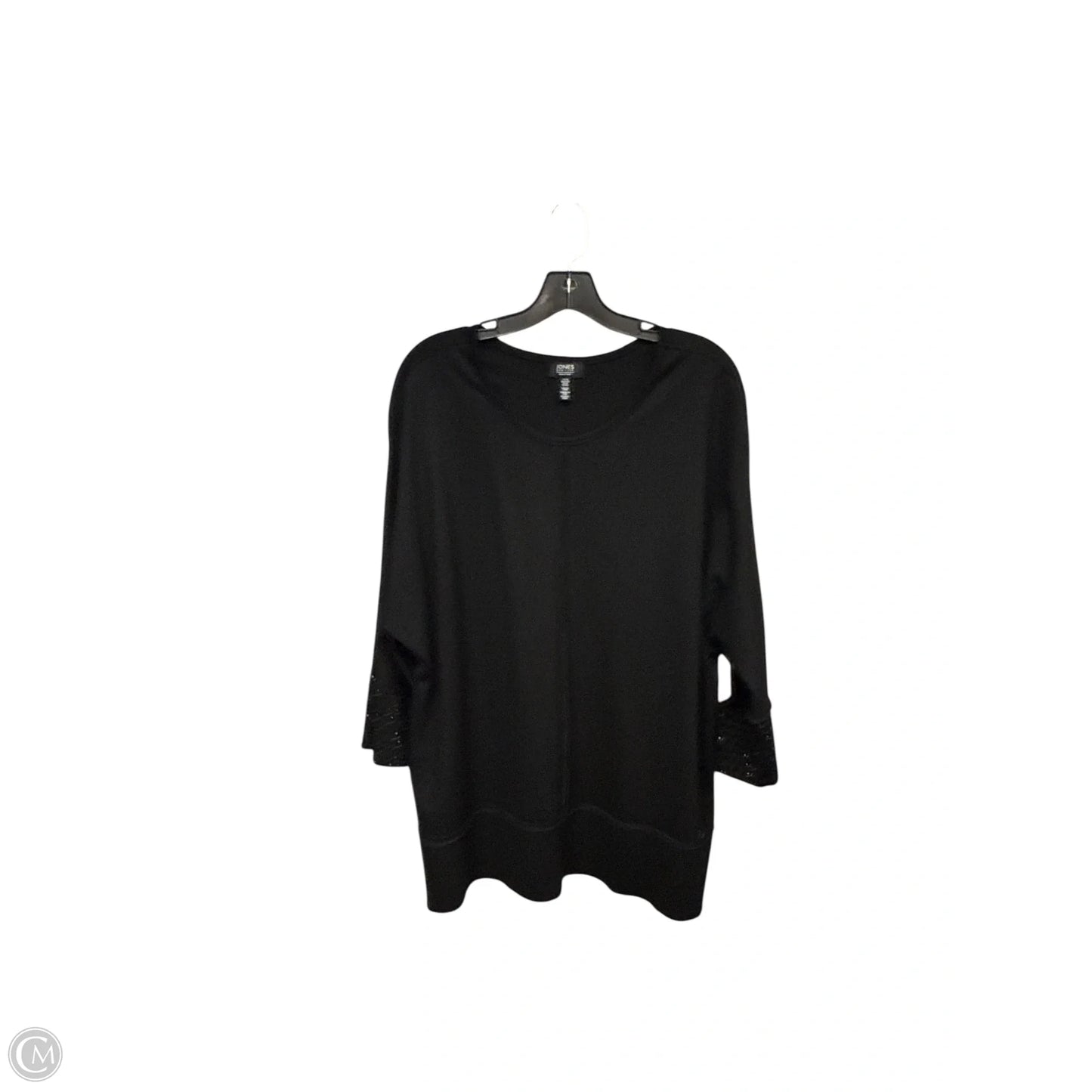 Tunic 3/4 Sleeve By Jones New York In Black, Size: 2x