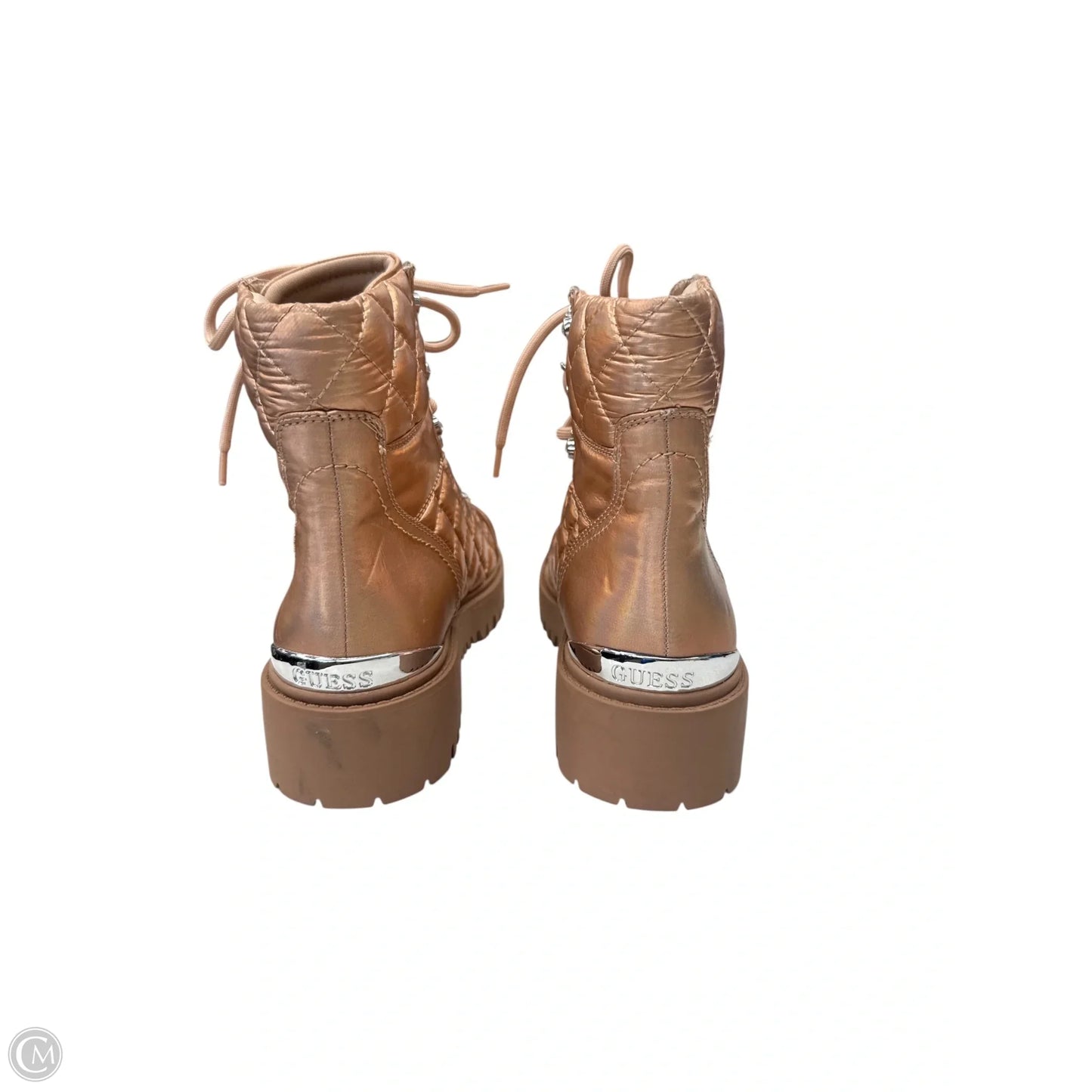Boots Combat By Guess In Rose Gold, Size: 9.5