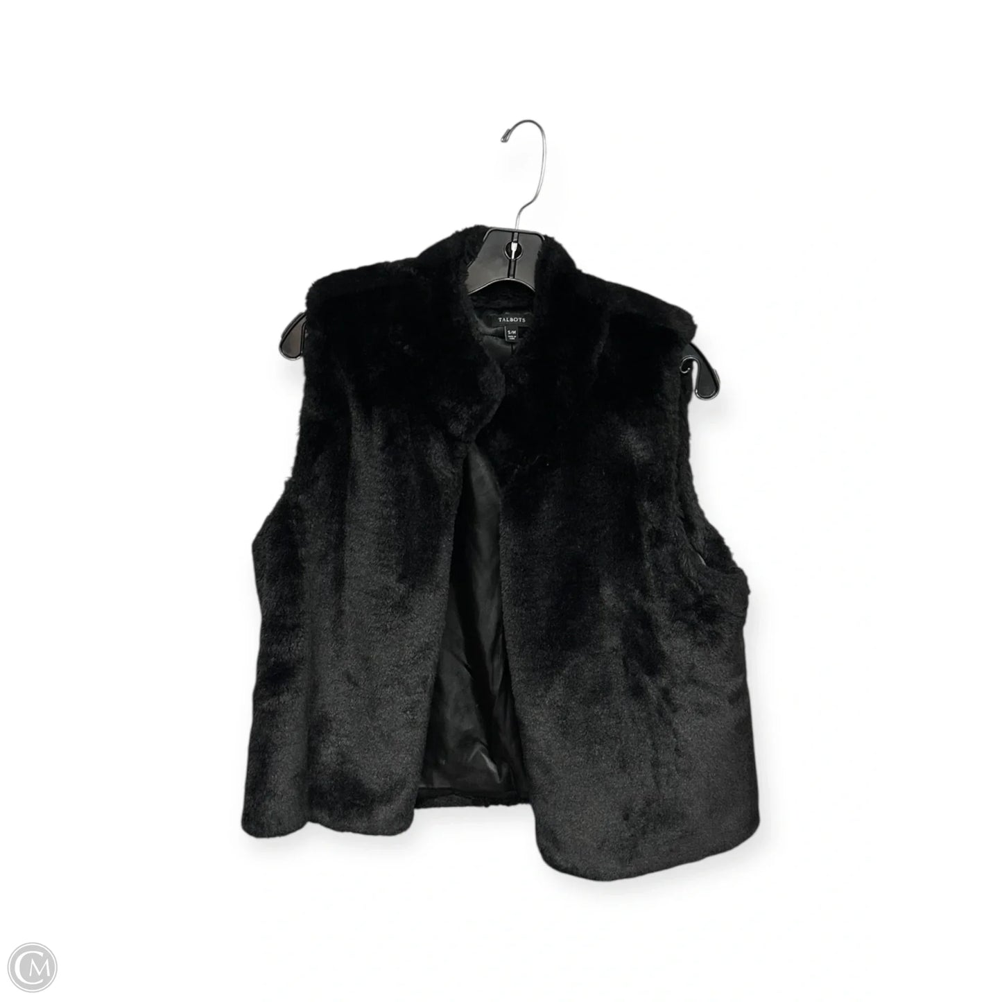 Vest Faux Fur & Sherpa By Talbots In Black, Size: S