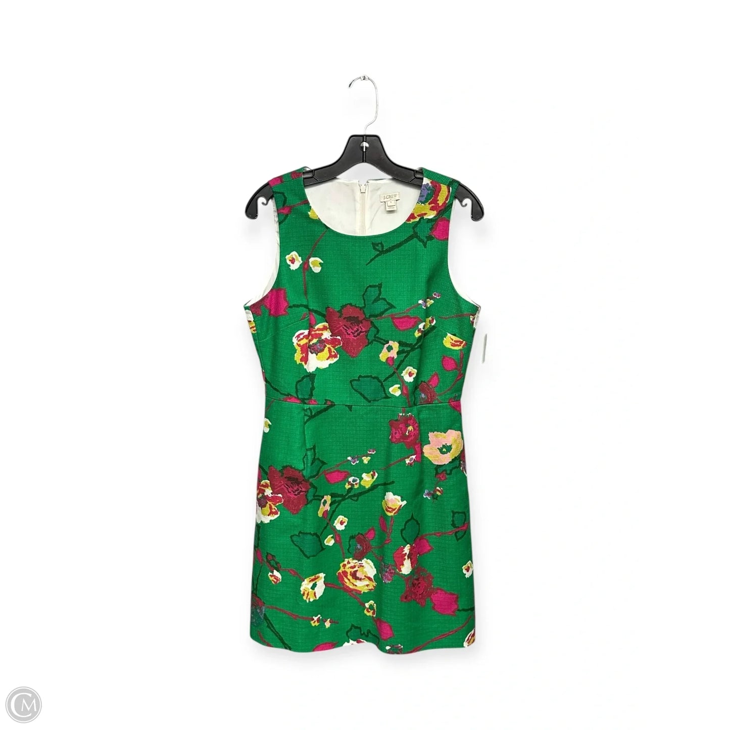 Dress Casual Midi By J. Crew In Green & Pink, Size: 8