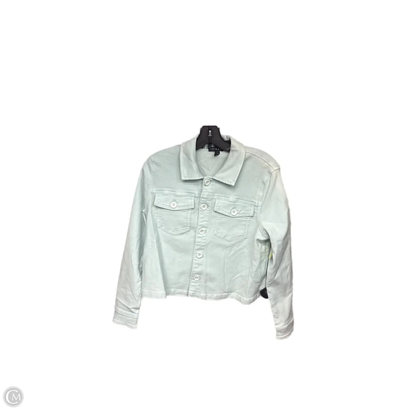 Jacket Denim By Tribal In Aqua, Size: M