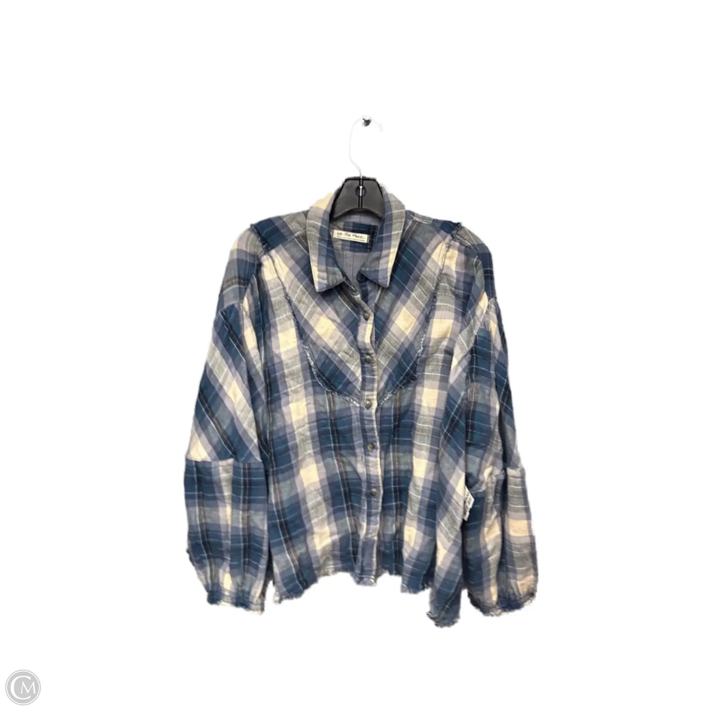 Top Long Sleeve By We The Free In Plaid Pattern, Size: S