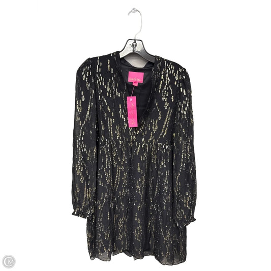 Dress Designer By Lilly Pulitzer In Black & Gold, Size: S