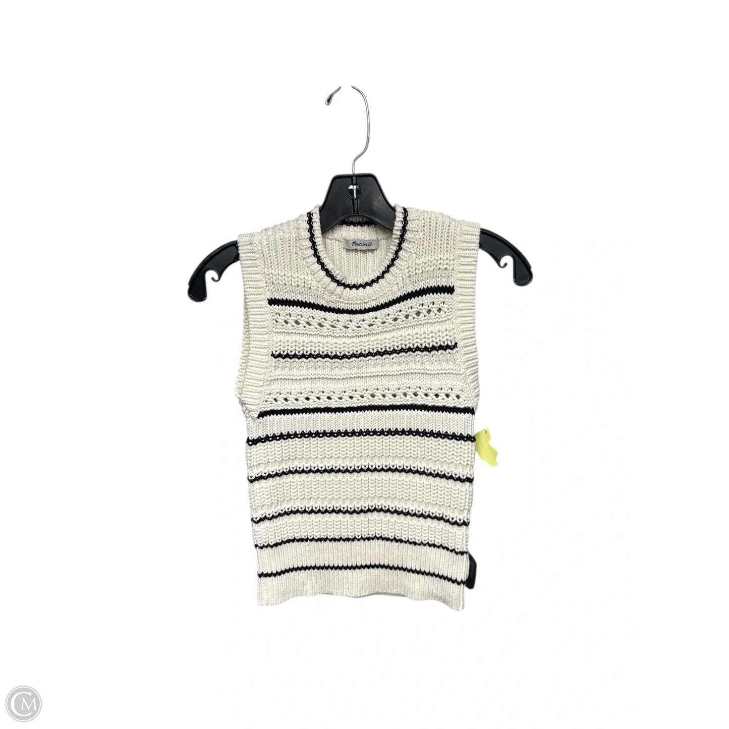 Sweater By Madewell In Black & Cream, Size: S